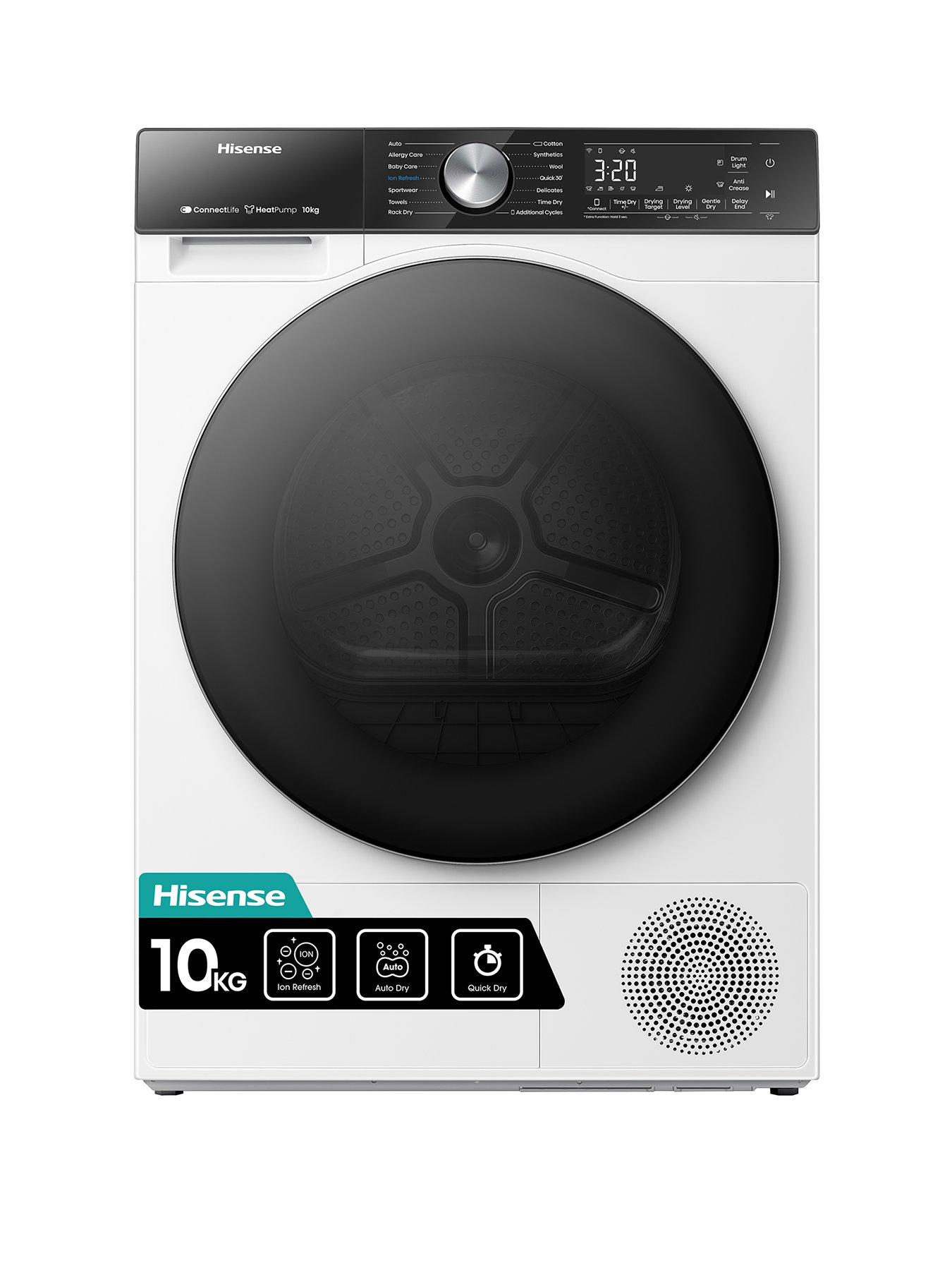 Hisense 5S Series DH5S102BW 10KG Ion refresh Freestanding Tumble Dryer -White