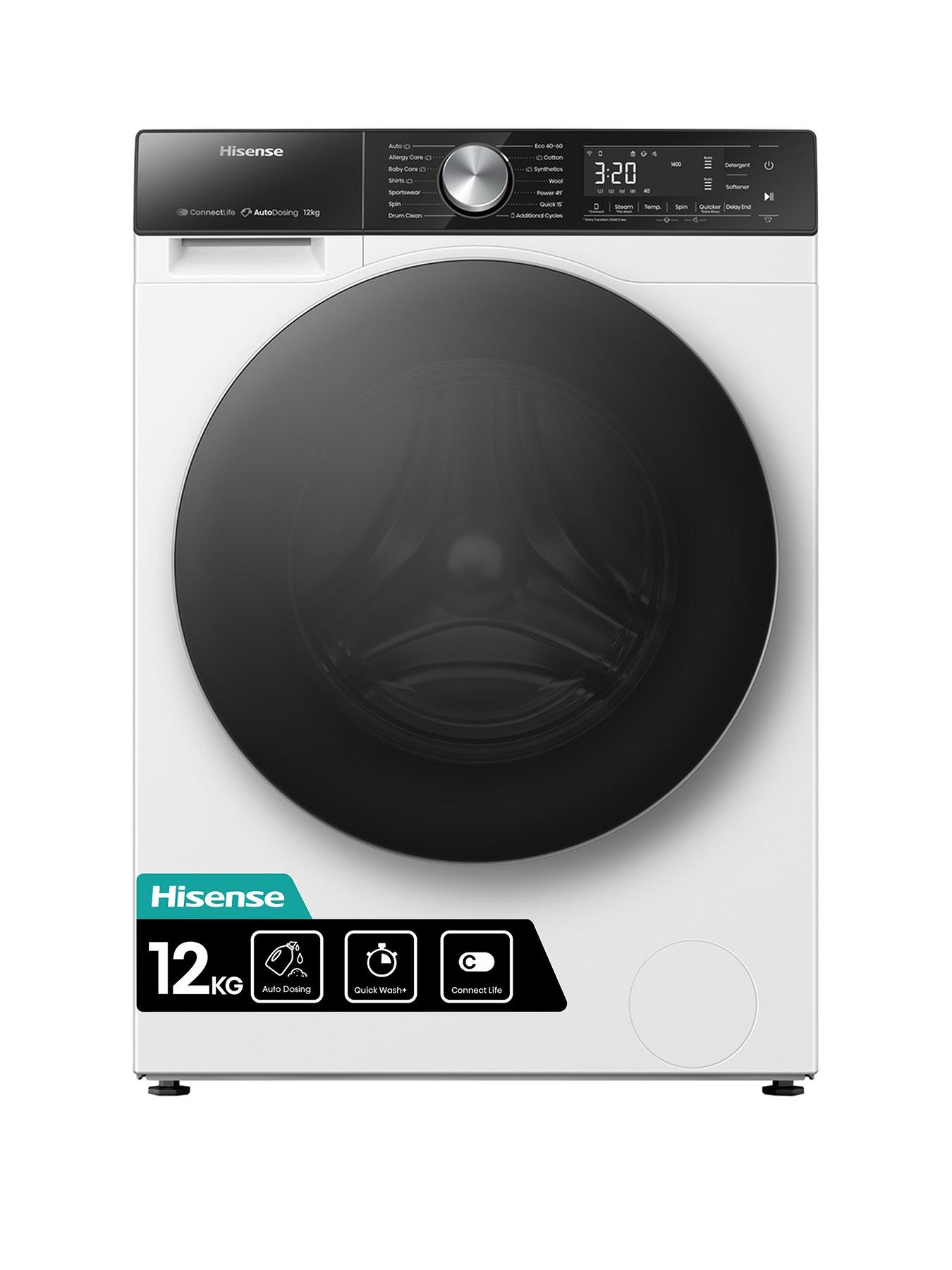 Image 1 of 8 of Hisense 5S Series WF5S1245BW 12KG 1400rpm Auto Dosing Freestanding Washing Machine -&nbsp;White