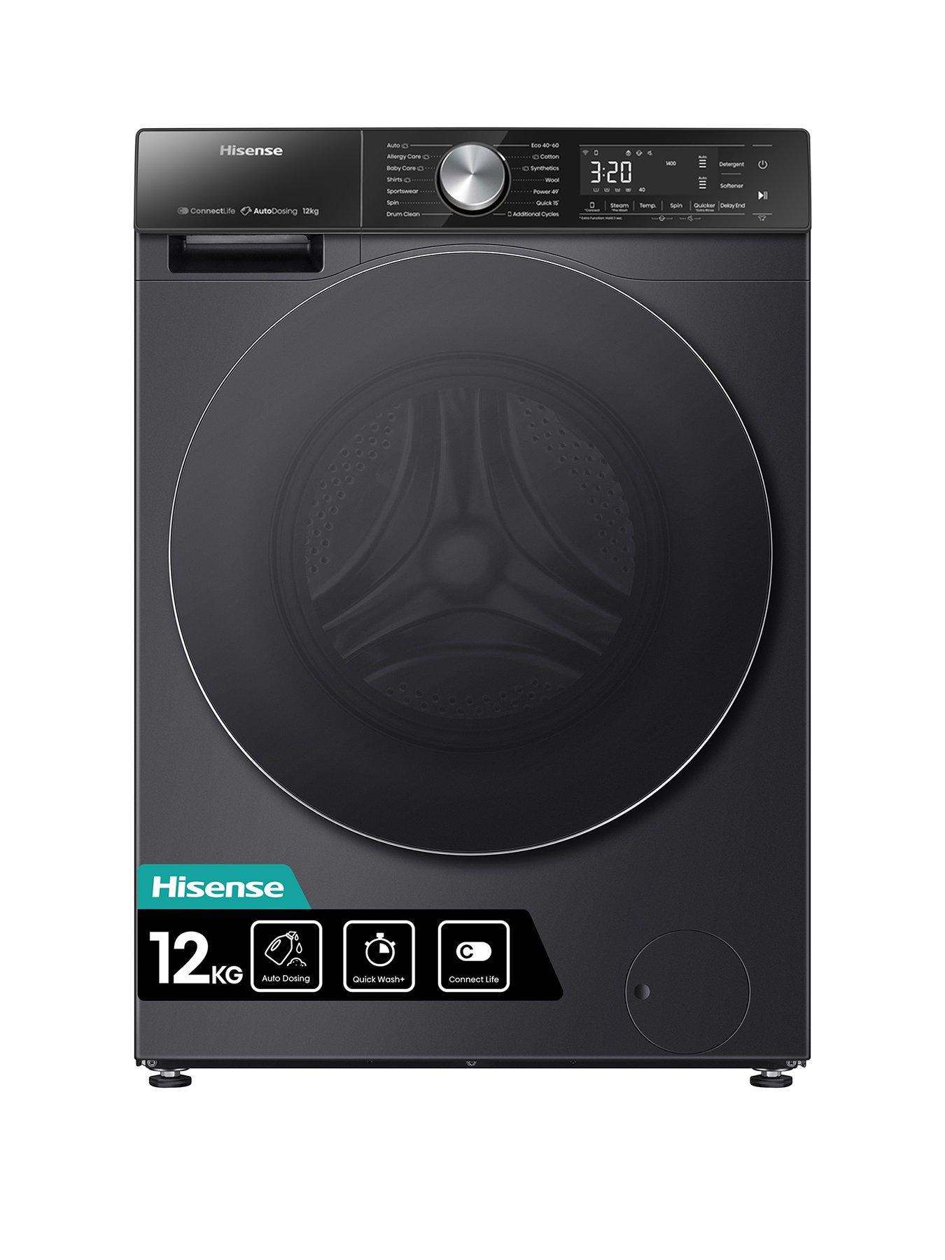  image of hisense-5s-series-wf5s1245bb-12kg-1400rpm-auto-dosing-freestanding-washing-machine-premium-black