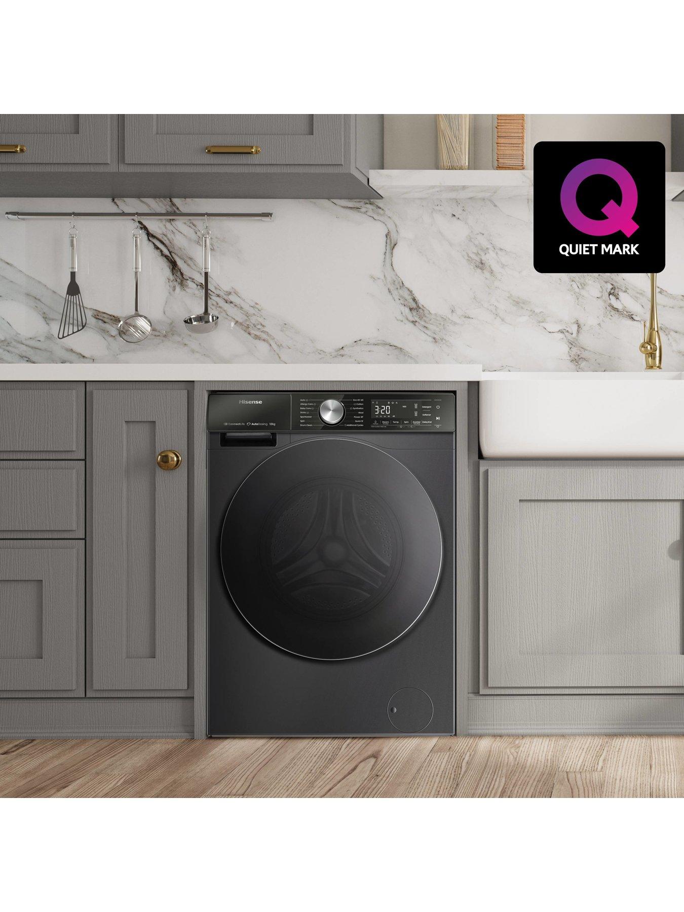  image of hisense-5s-series-wf5s1245bb-12kg-1400rpm-auto-dosing-freestanding-washing-machine-premium-black