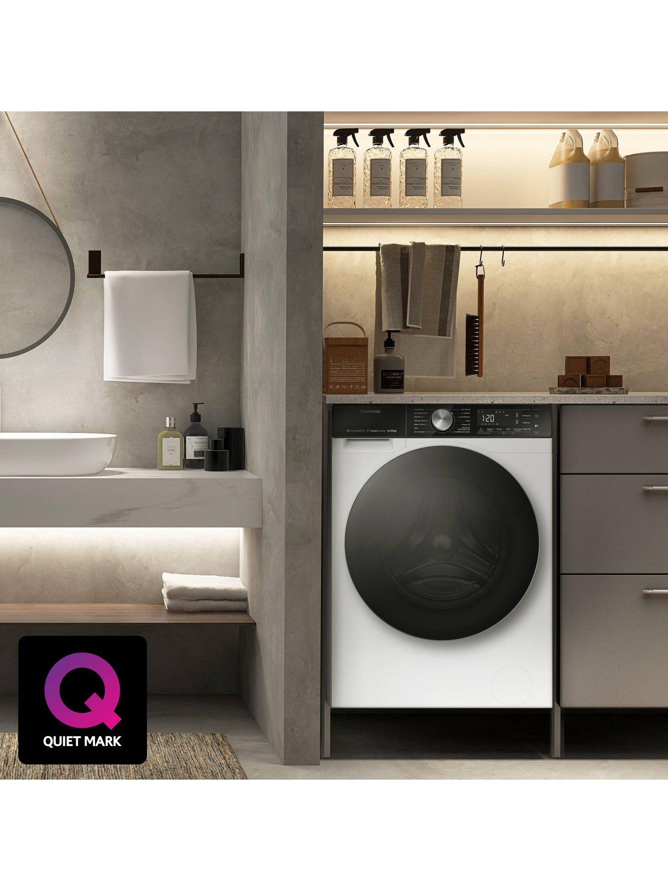  image of hisense-5s-series-wf5s1045bw-105kg-1400rpm-auto-dosing-freestanding-washing-machine--white