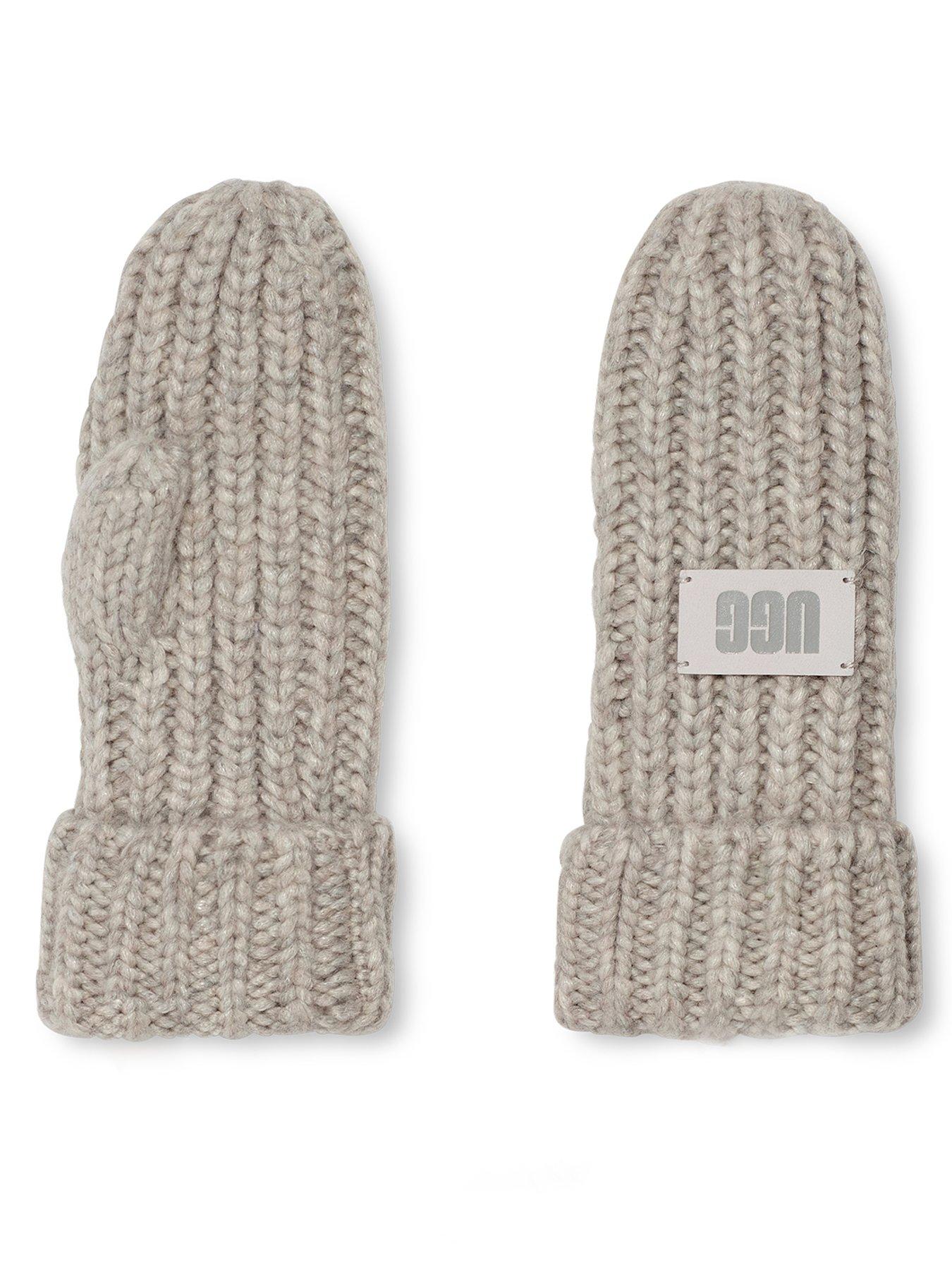 undefined Kids Ugg Airy Knit Chunky Rib Knit Mitten - Grey