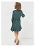  image of fatface-girls-isla-evergreen-floral-dress-teal-green