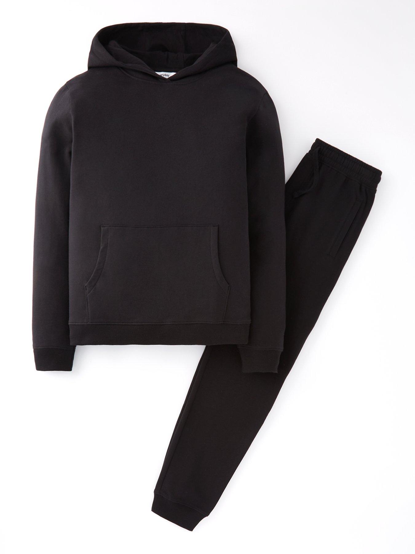 The Very Collection Boys Basic Hoodie And Jogger Set - Black