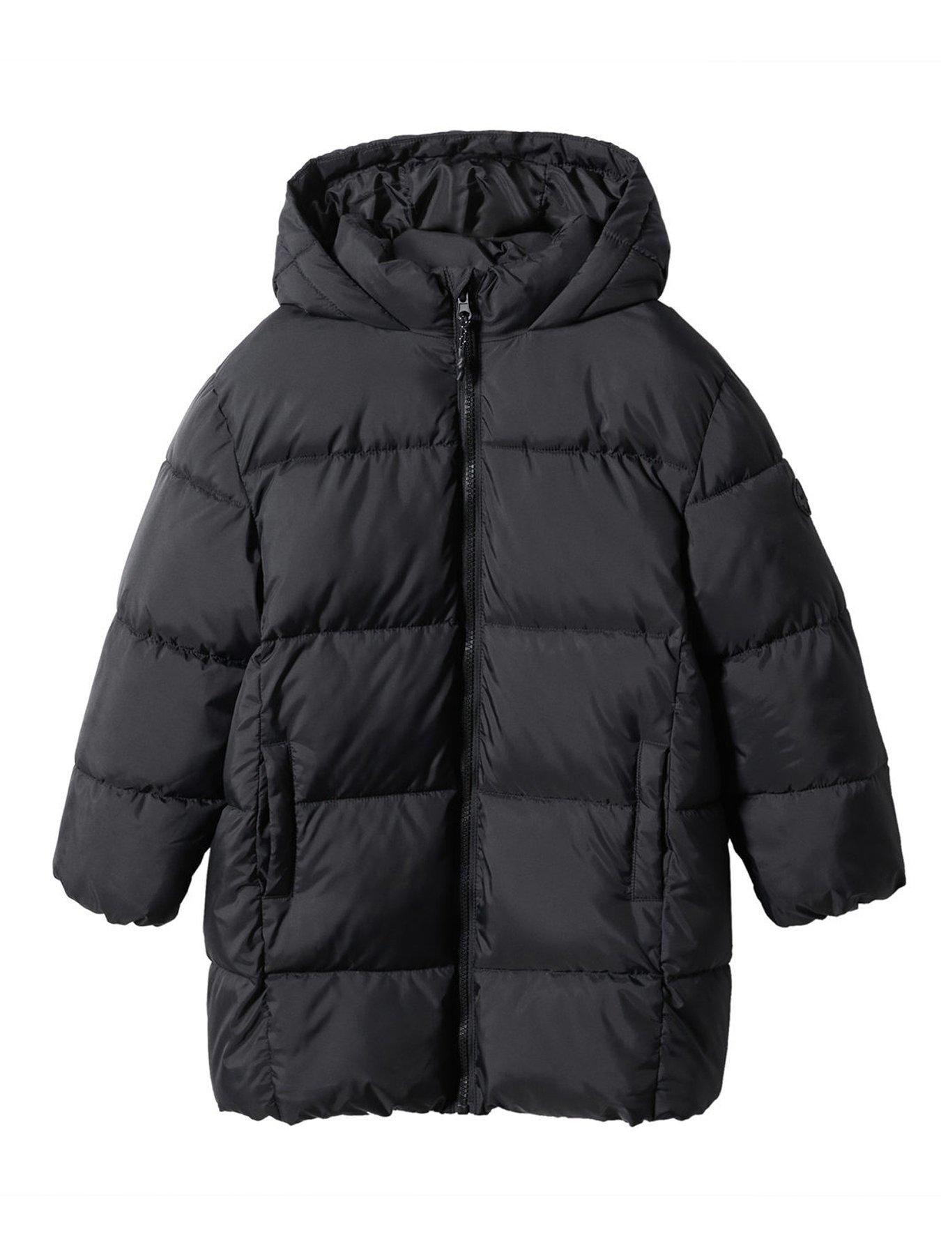 Boys black cheap padded coat