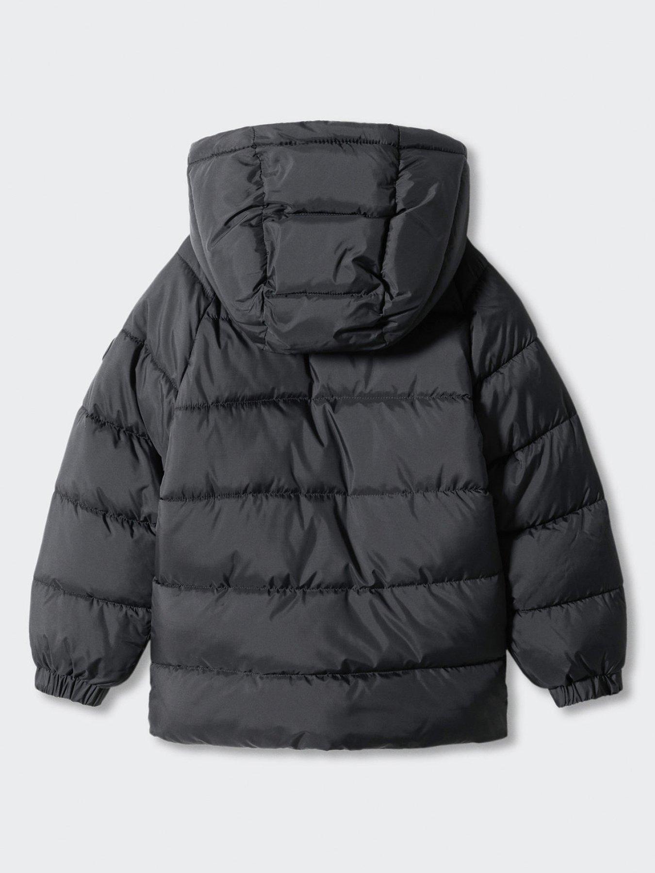 Boys Padded Coat Dark Grey