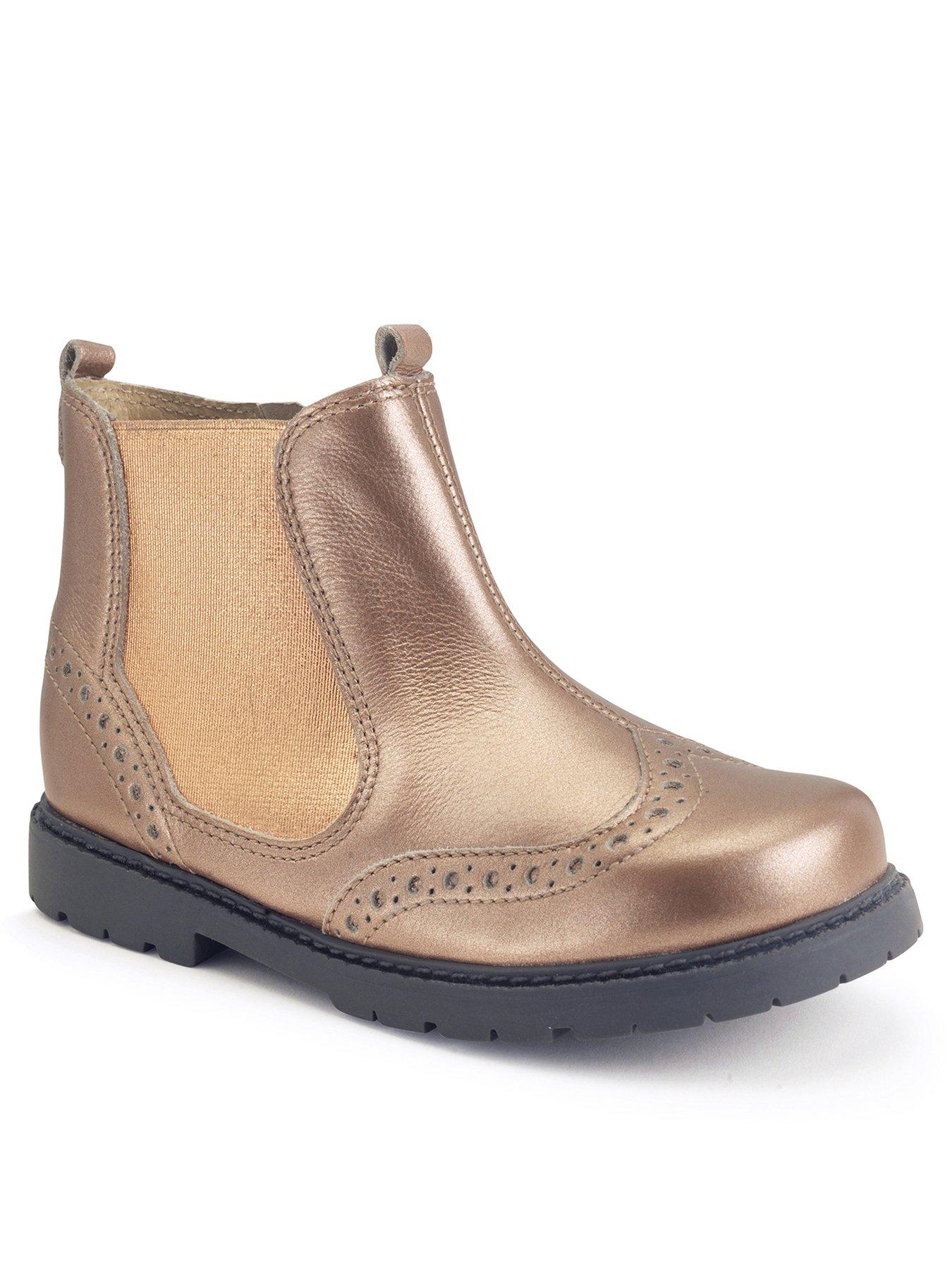 start-rite-rose-gold-leather-chelsea-boot
