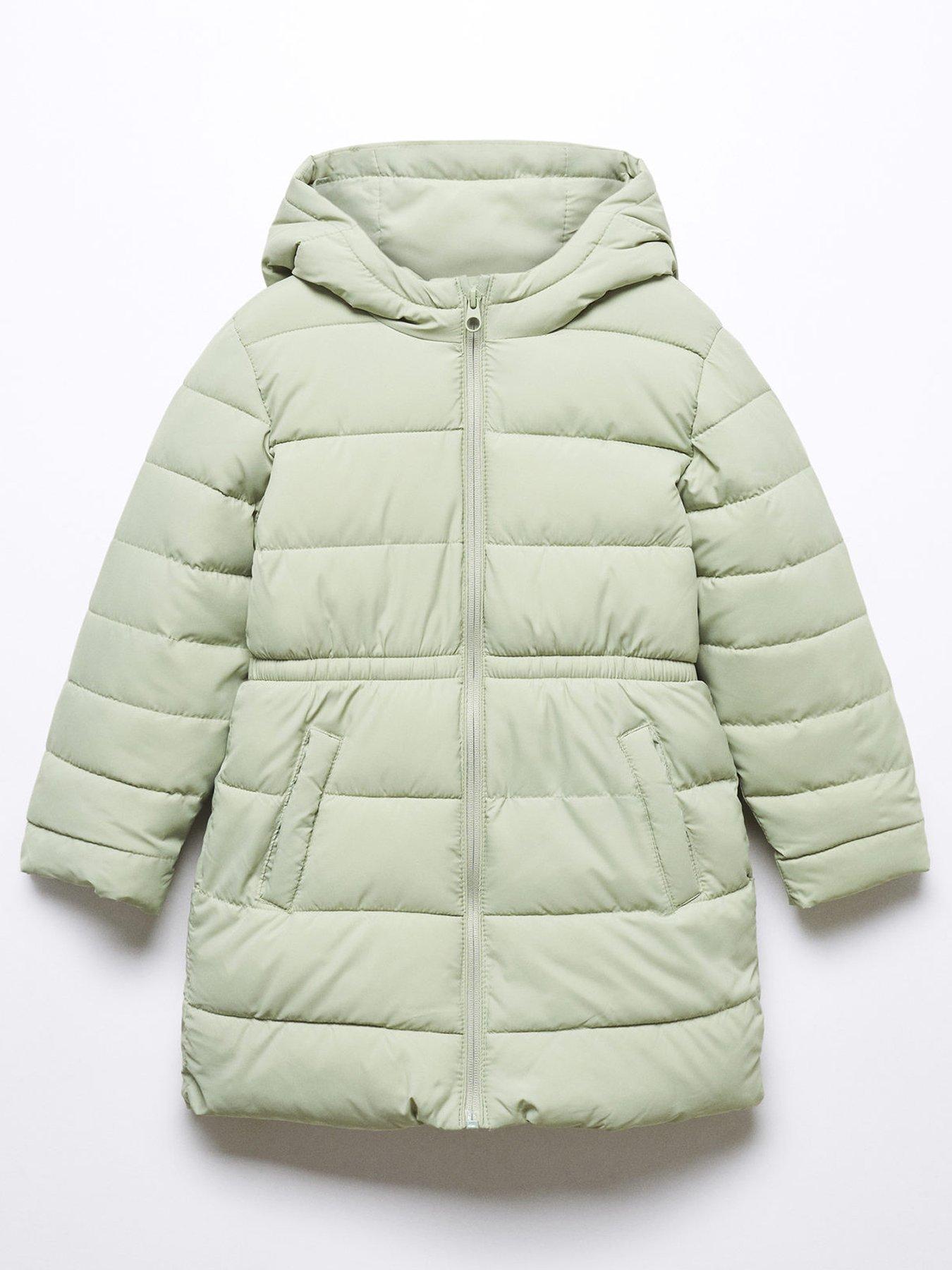 Girls Padded Coat Light Green