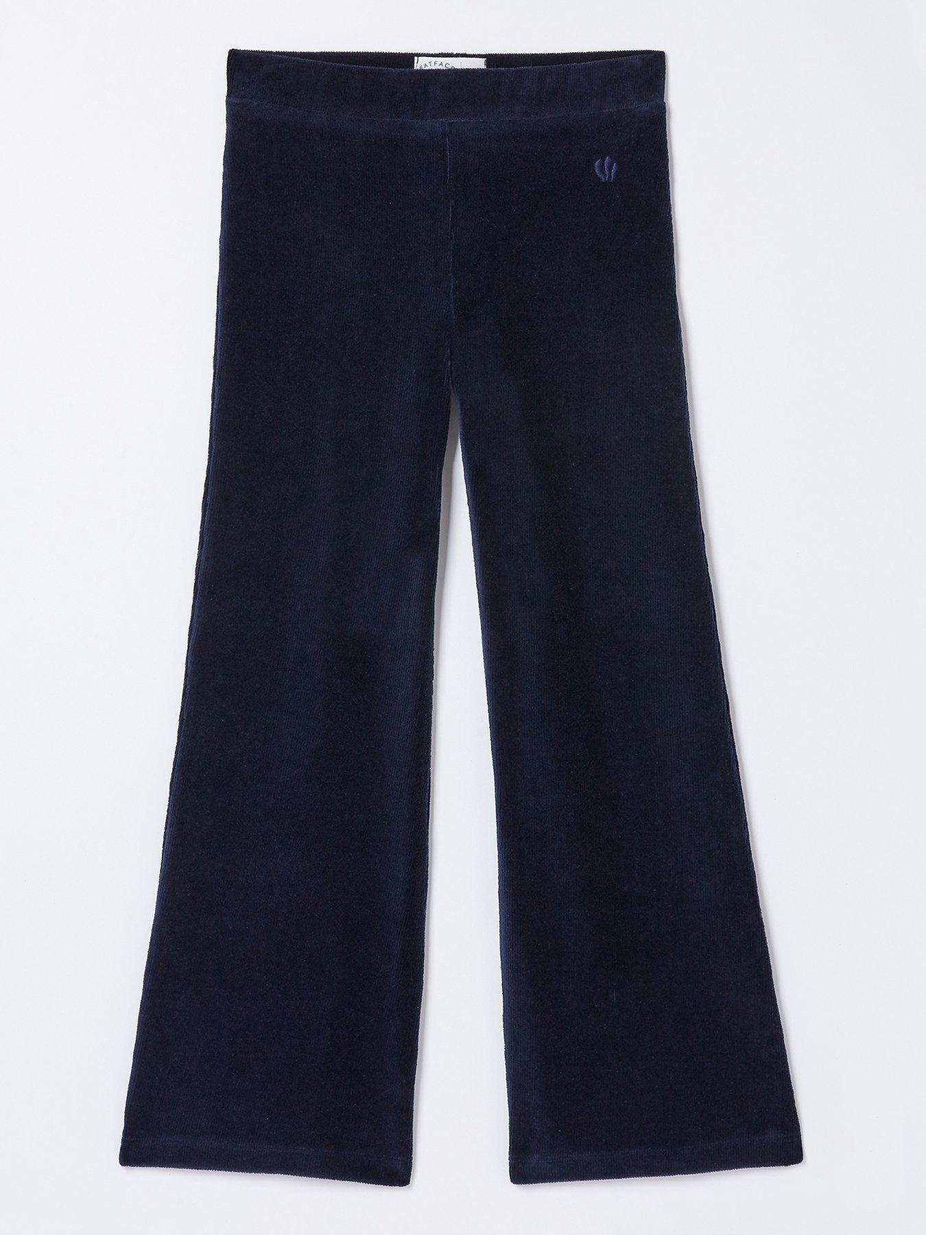 Gabby Navy Cotton Wide Leg Pants - Blue Bungalow