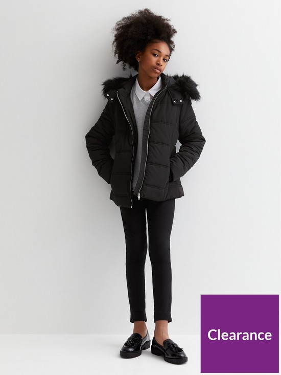 stillFront image of new-look-915-indiana-padded-jacket-black