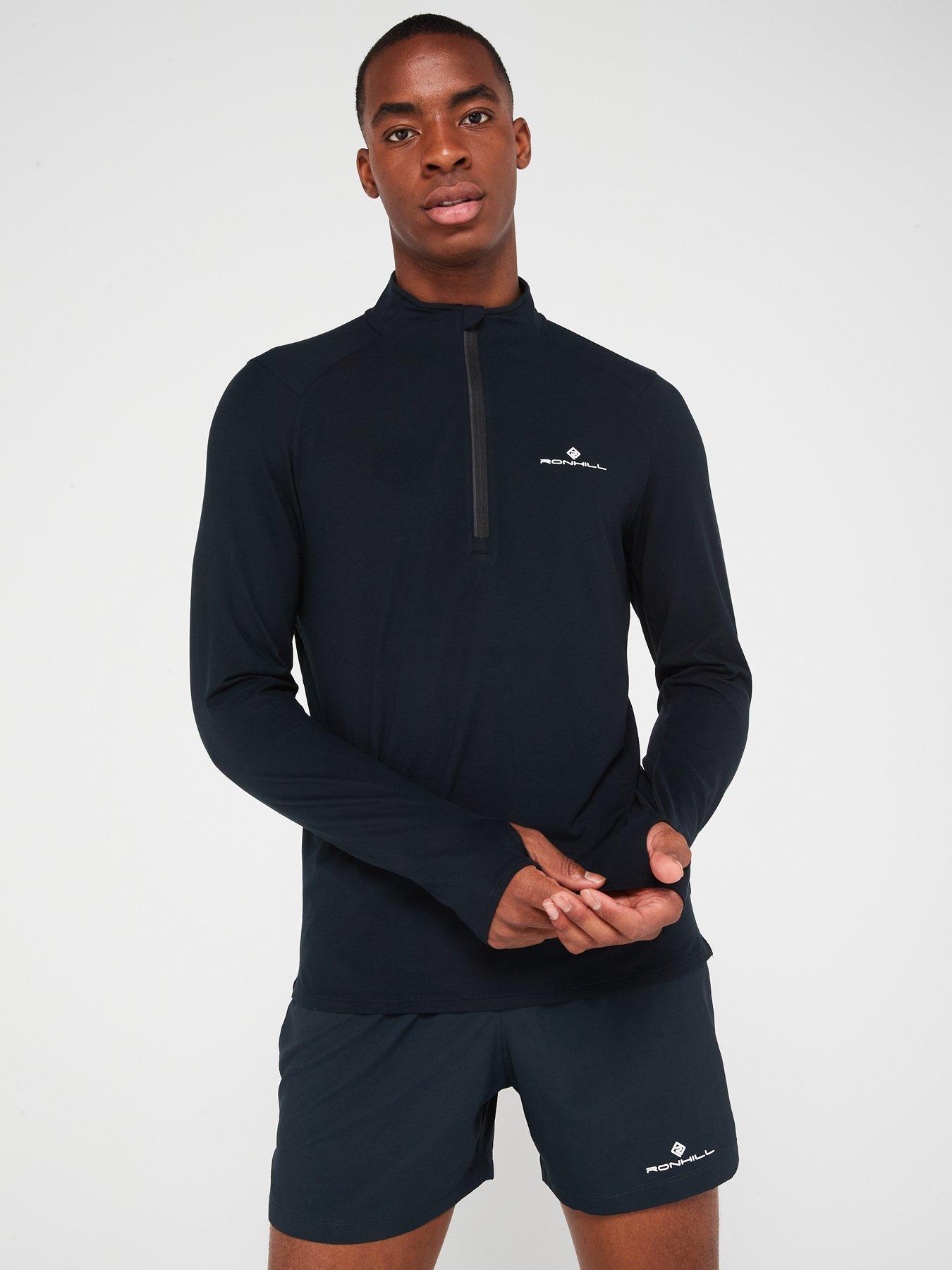 Ronhill Men's Core Running Thermal 1/2 Zip Top   - Black