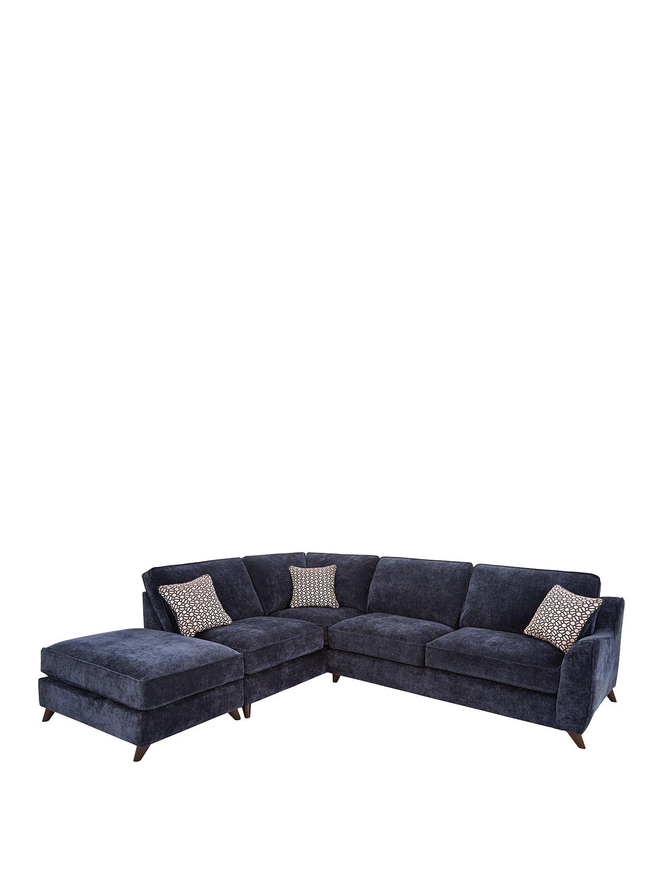 Image 2 of 5 of Very Home Verity Left Hand Fabric Corner Chaise Sofa + Footstool&nbsp;- Made to Order in the UK