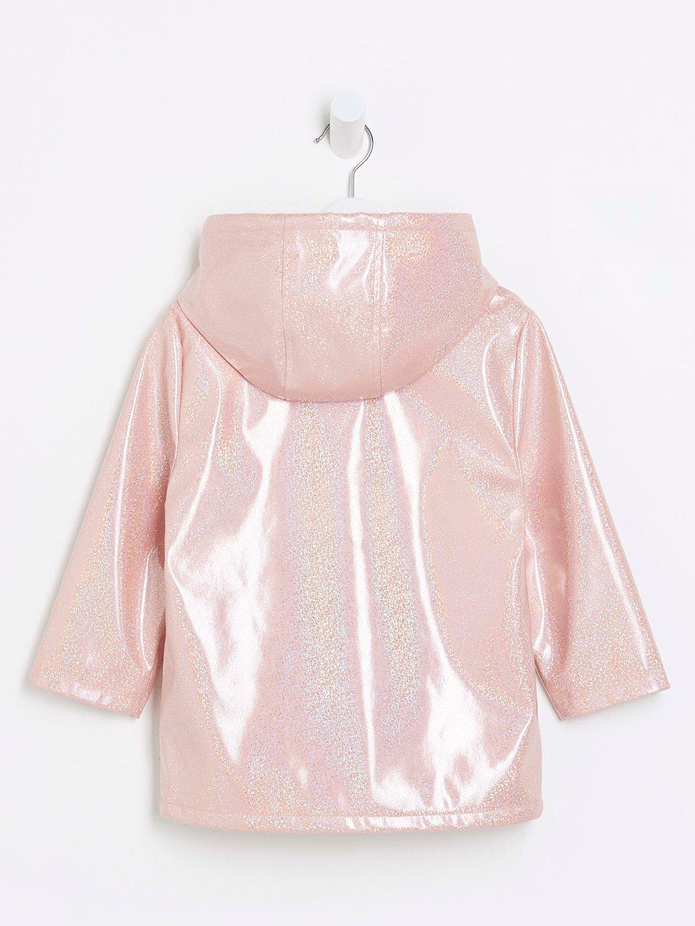 Pink glitter raincoat online