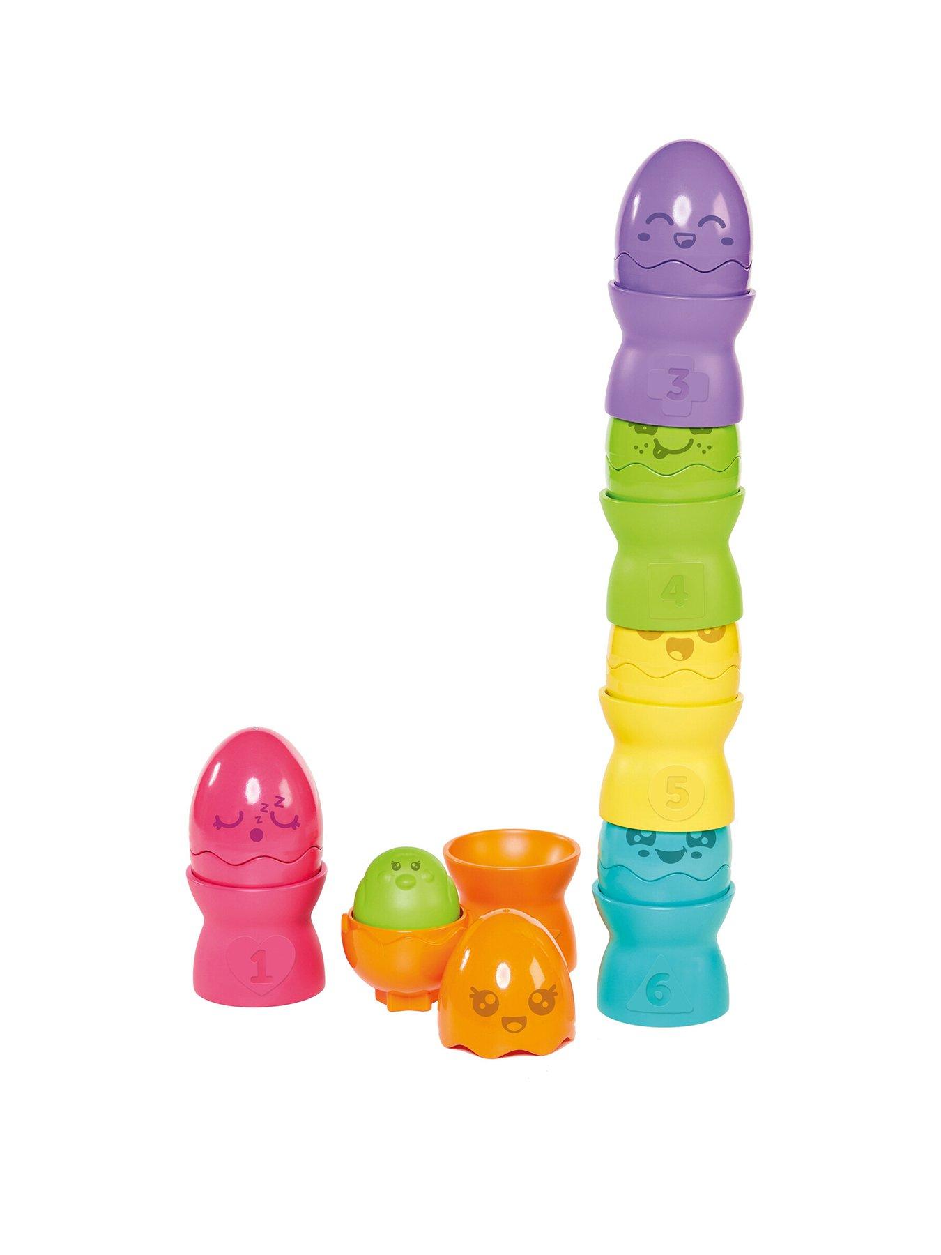 Image 1 of 6 of Tomy Hide &amp; Squeak Egg Stackers Baby Toy