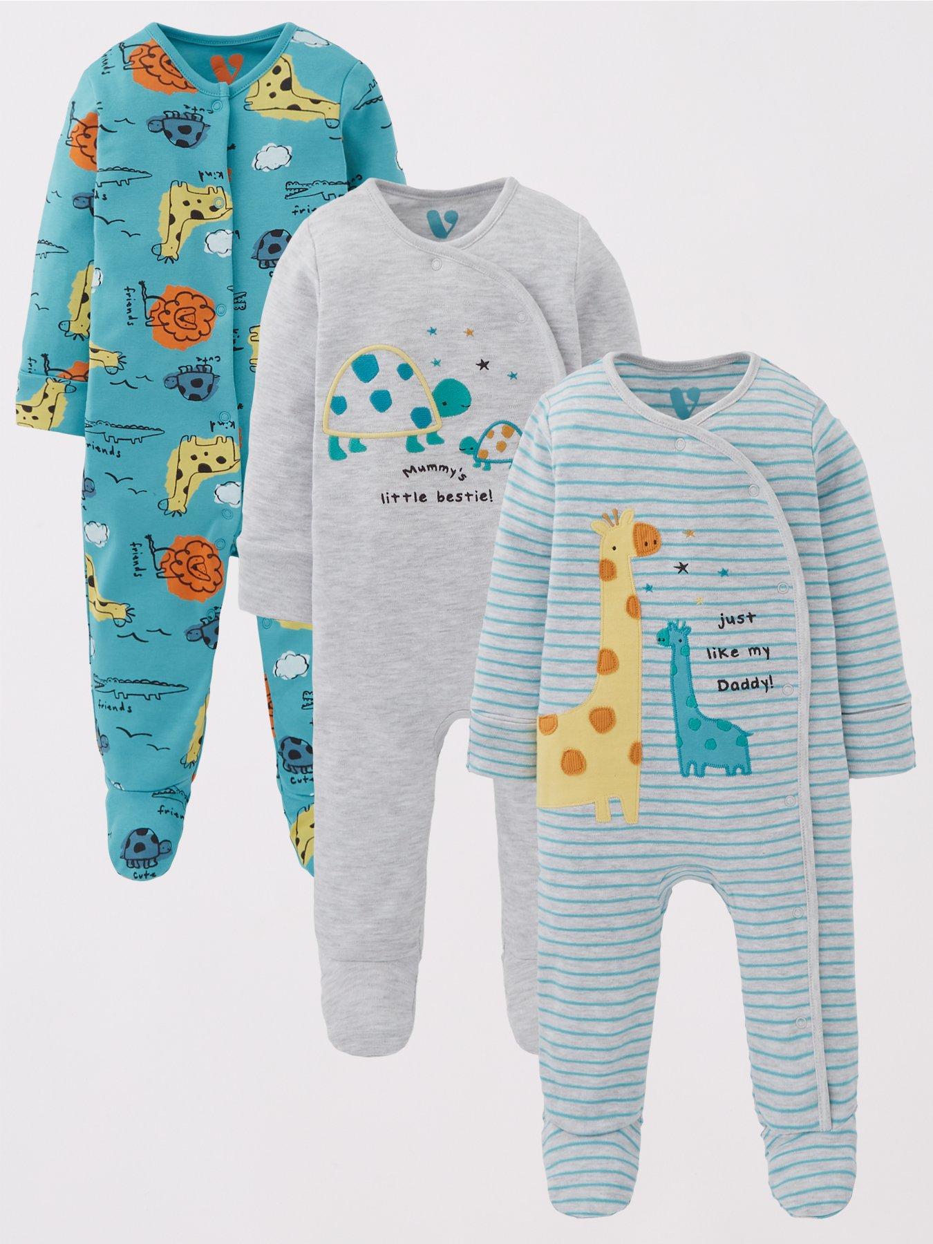 Baby boy sleepsuits outlet sale