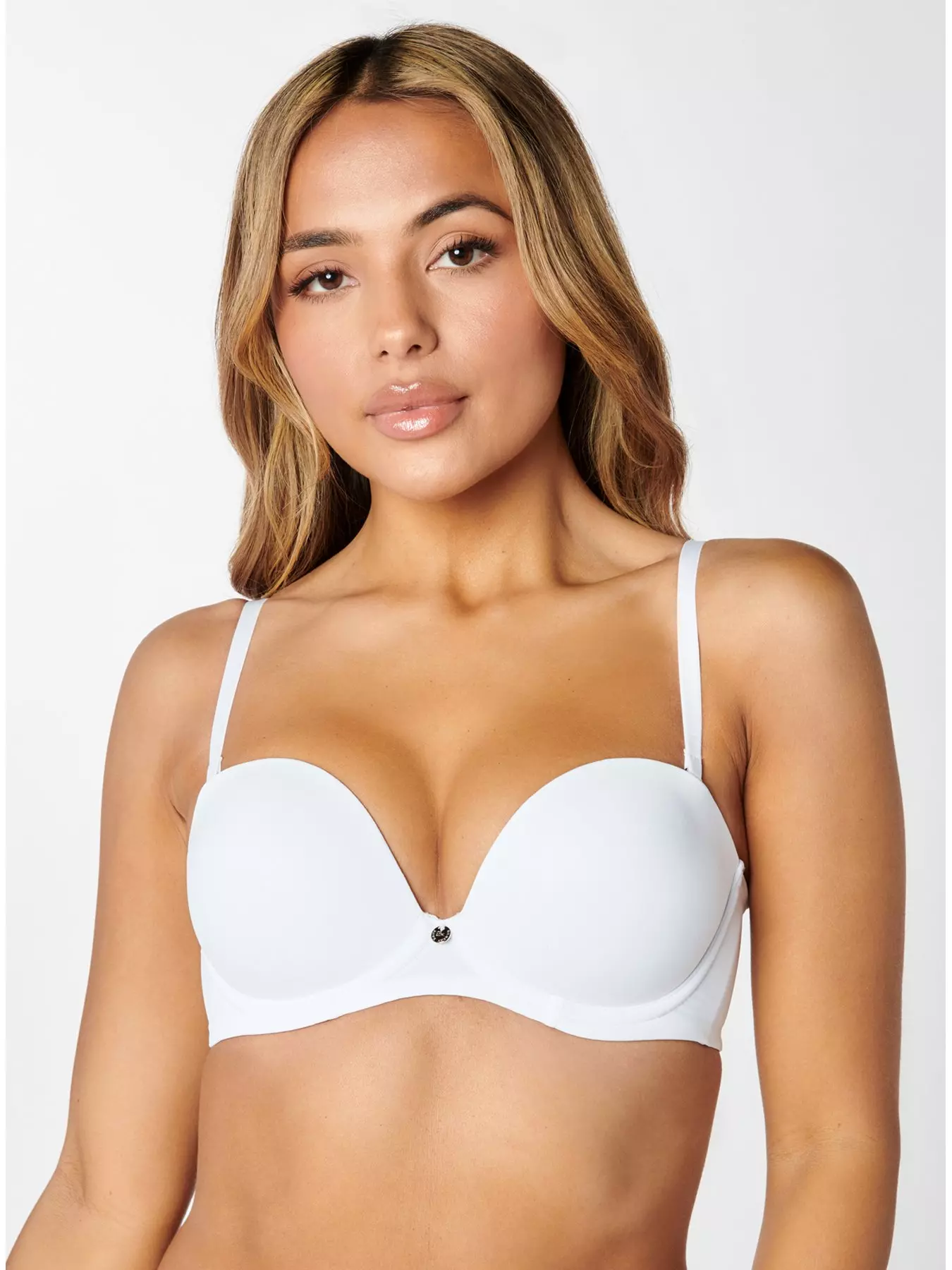 Perfects Lace Trim Push Up Strapless Bra, Ivory, A-C - Bras