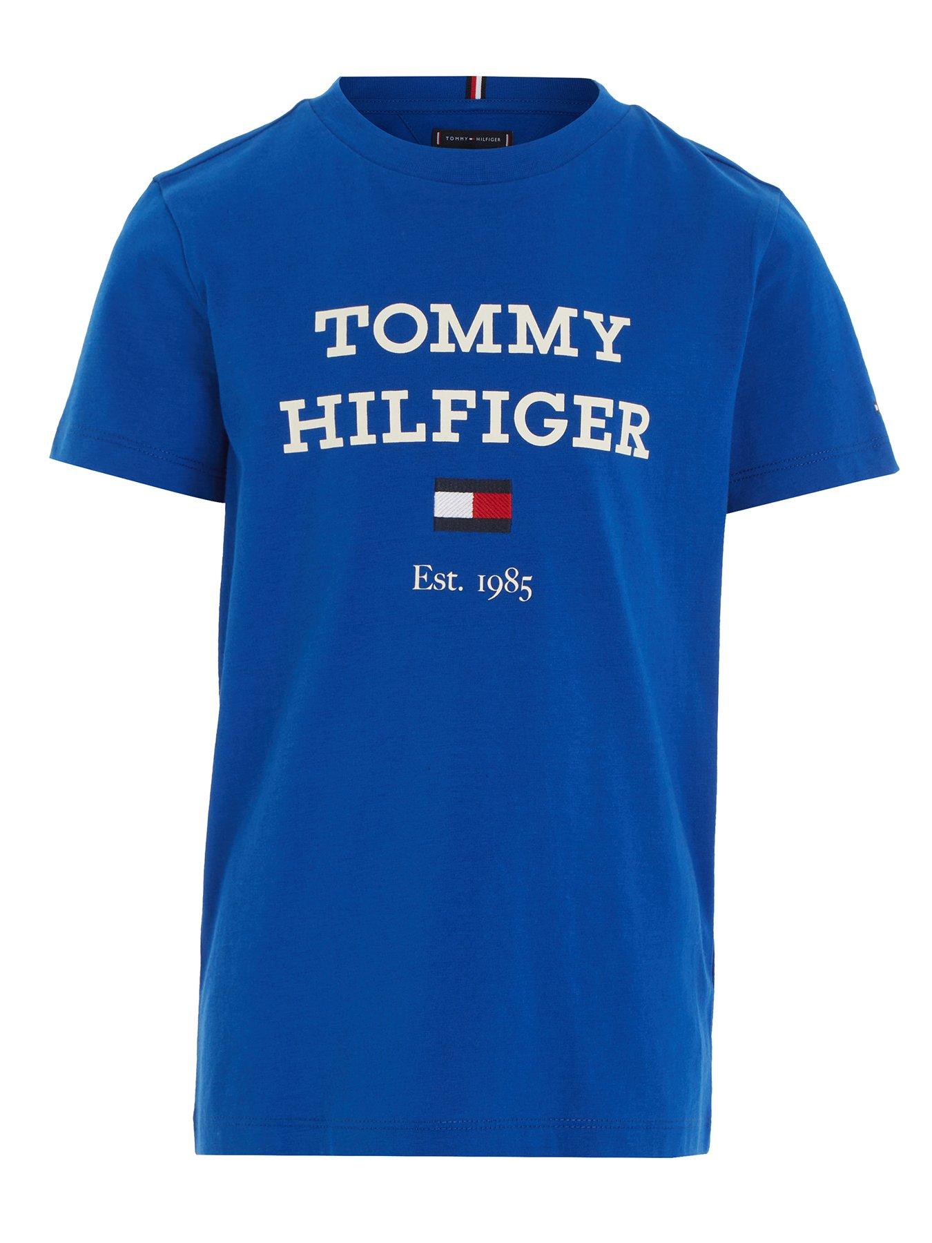 Tommy Hilfiger Boys Th Logo Short Sleeve T-shirt - Navy