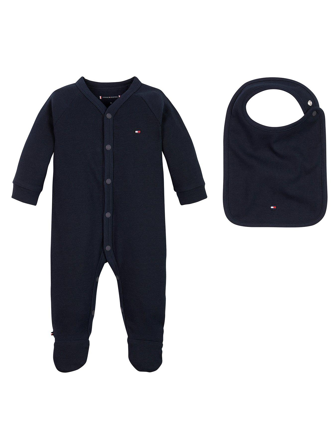 Tommy Hilfiger Baby Boys Rib Sleepsuit Giftbox - Navy