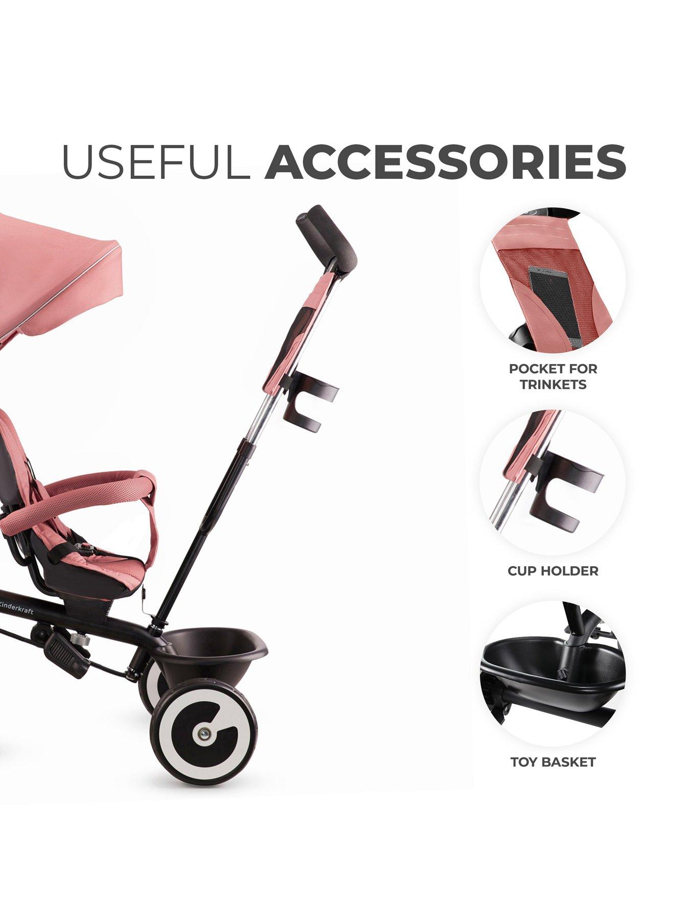 Image 5 of 8 of Kinderkraft ASTON Tricycle - Rose Pink