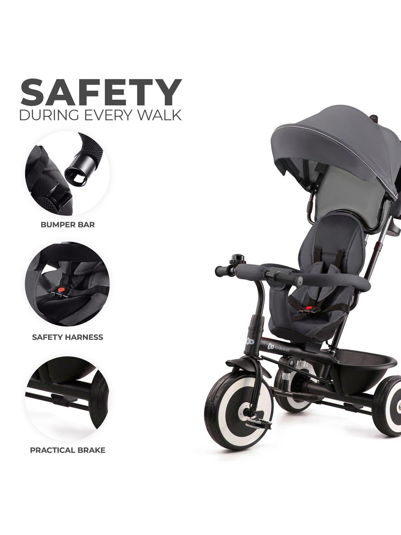  image of kinderkraft-aston-tricycle-malachine-grey