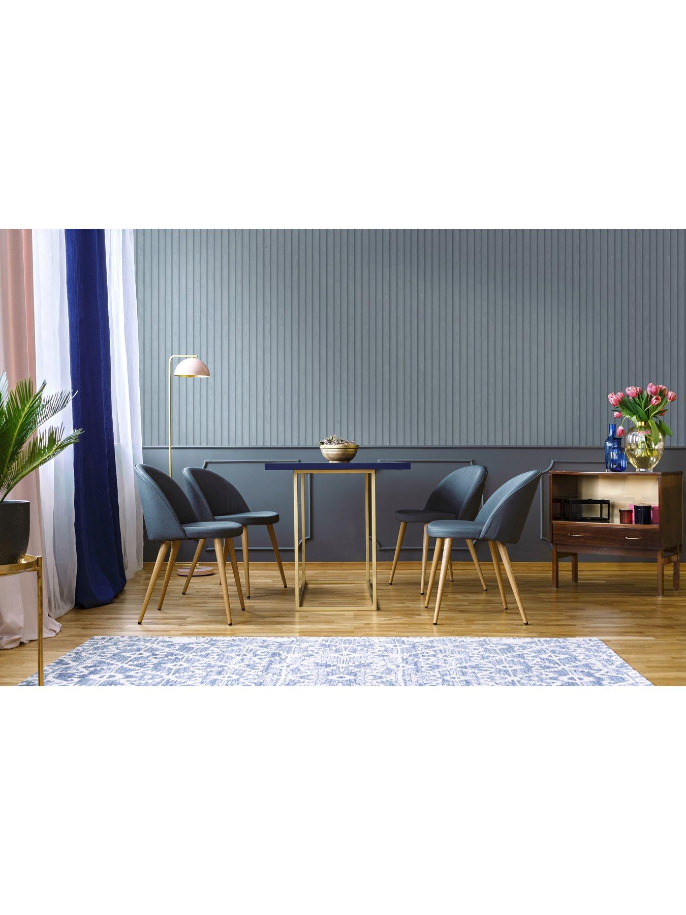 Image 3 of 5 of Holden Decor Wood Slat Wallpaper in Blue