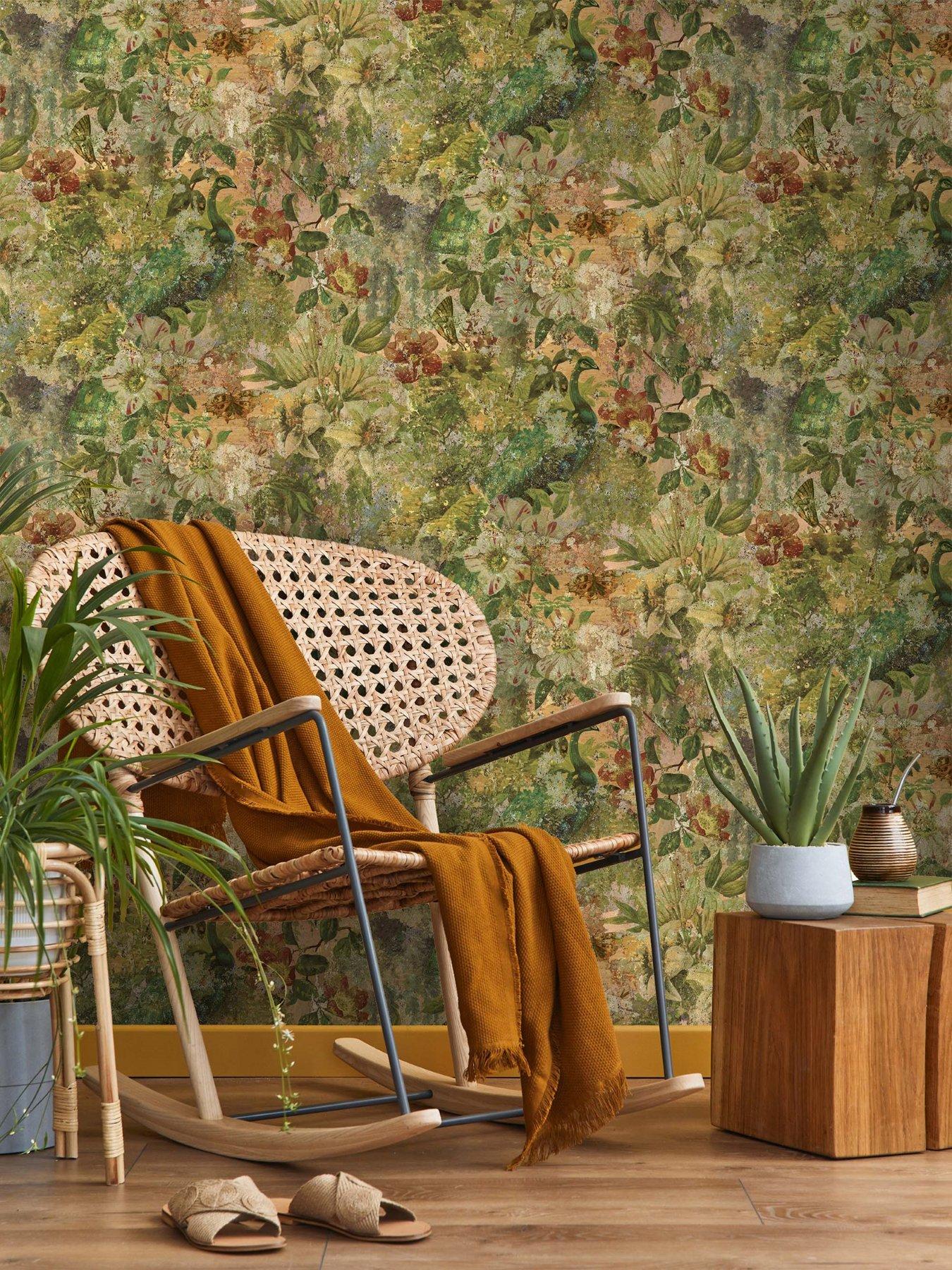 Holden Decor Vintage Peacock Wallpaper littlewoods