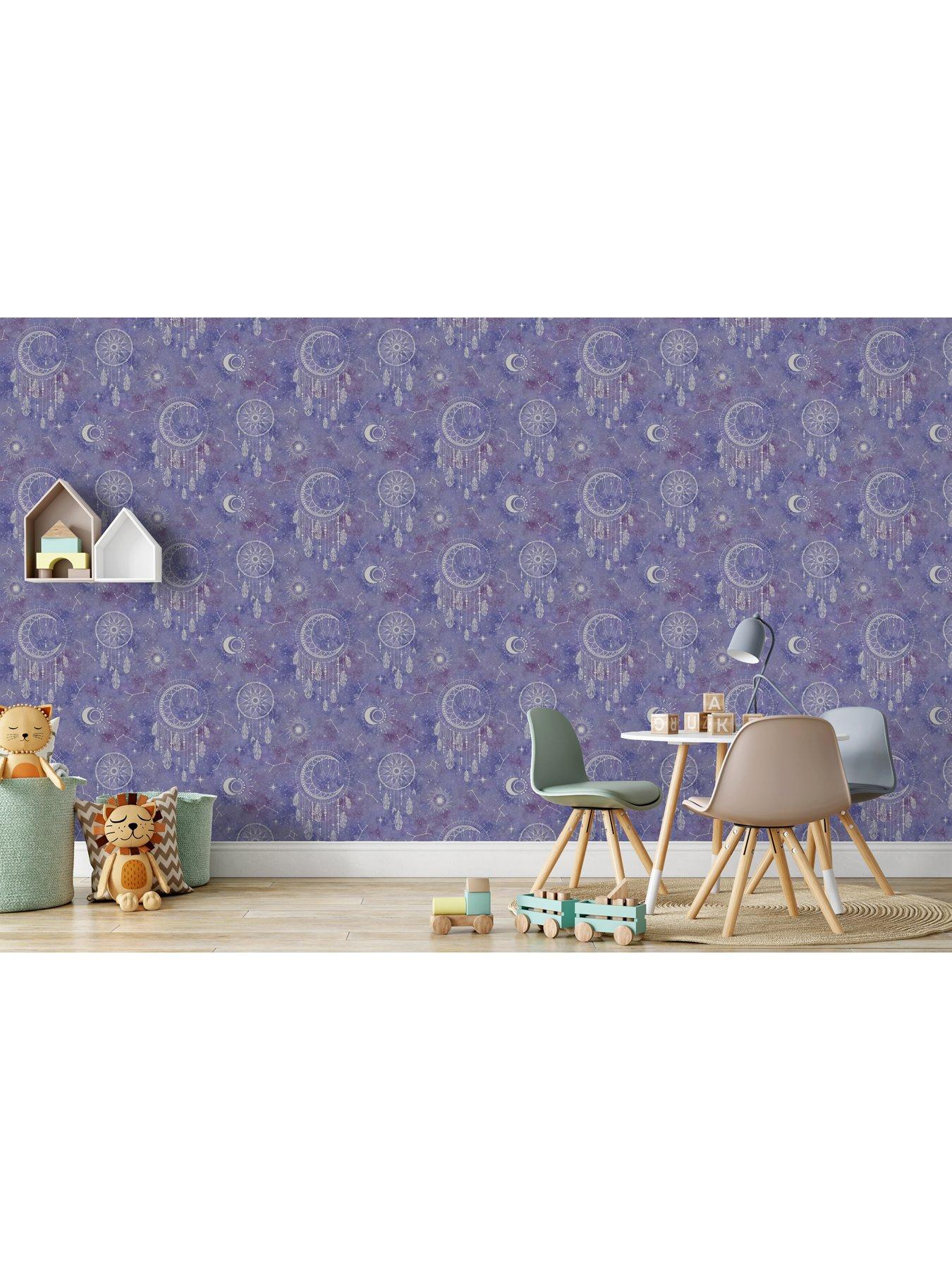  image of holden-decor-dreamcatcher-wallpaper-purplesilver