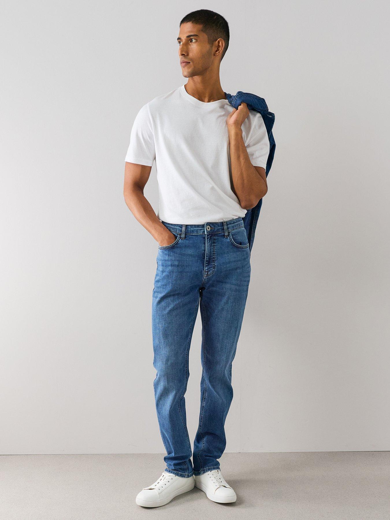 Image 3 of 7 of The Very Collection Mens Slim Stretch Jeans - Midi Wash