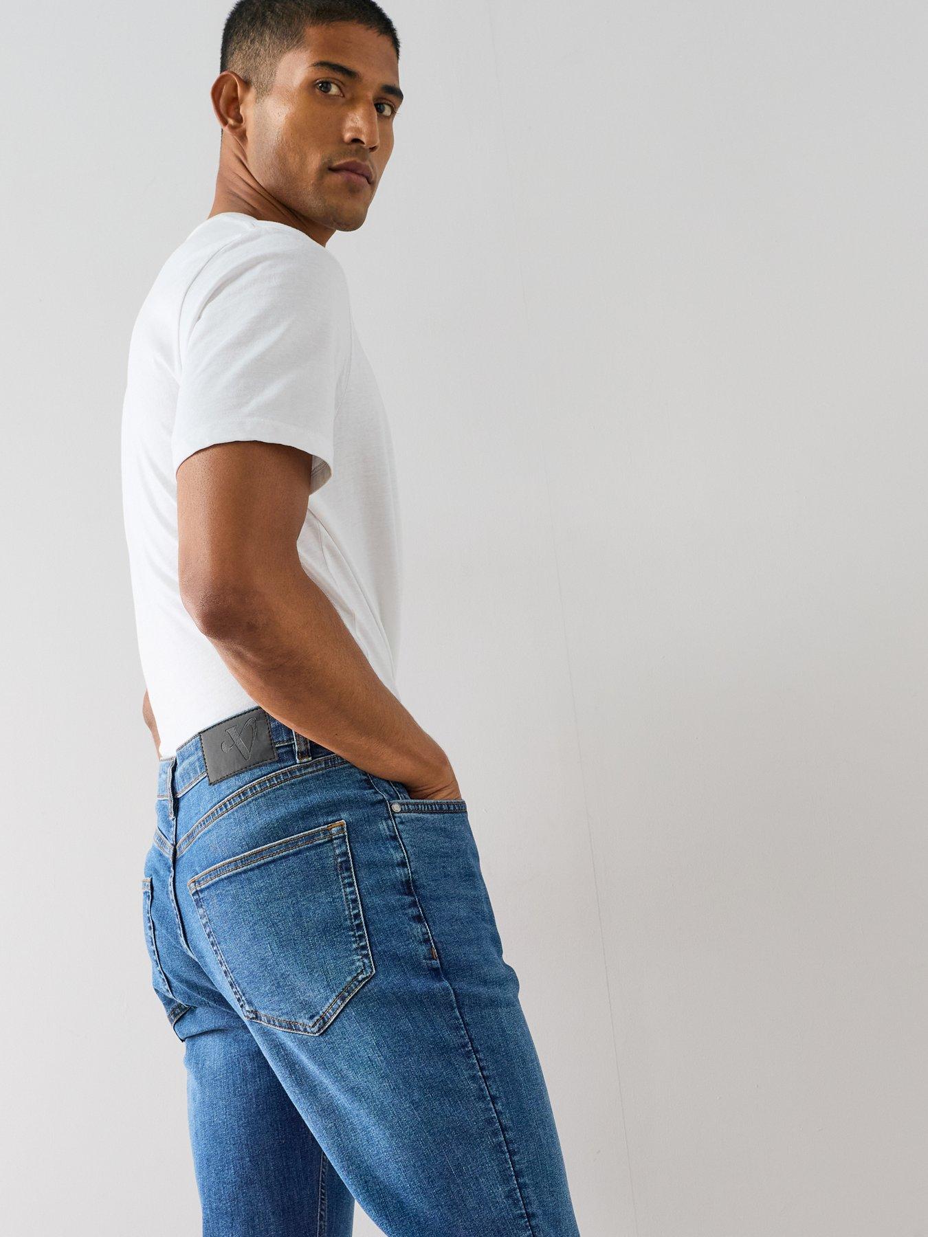 Image 4 of 7 of The Very Collection Mens Slim Stretch Jeans - Midi Wash