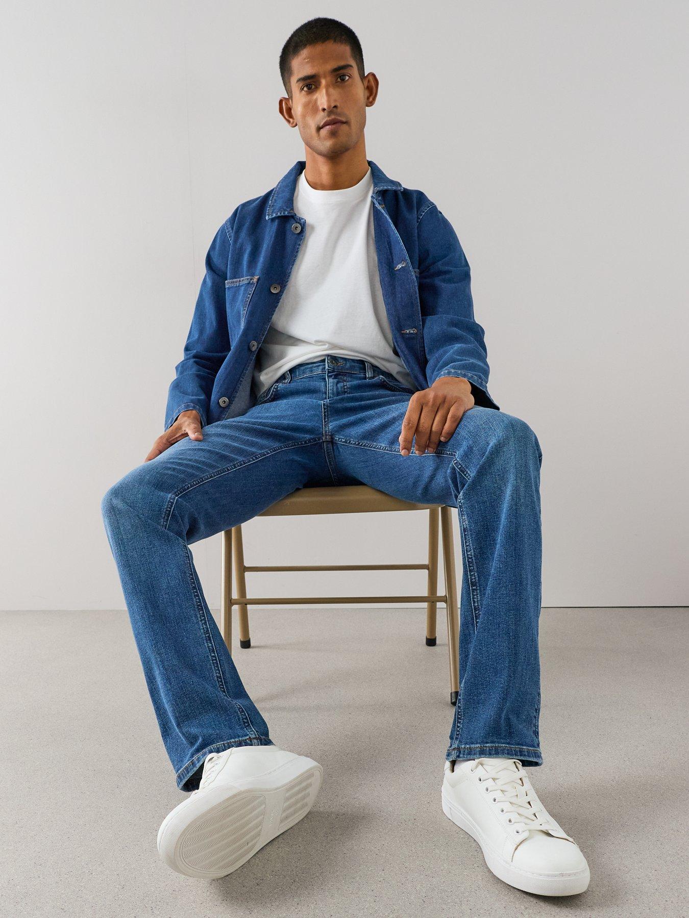 Image 6 of 7 of The Very Collection Mens Slim Stretch Jeans - Midi Wash