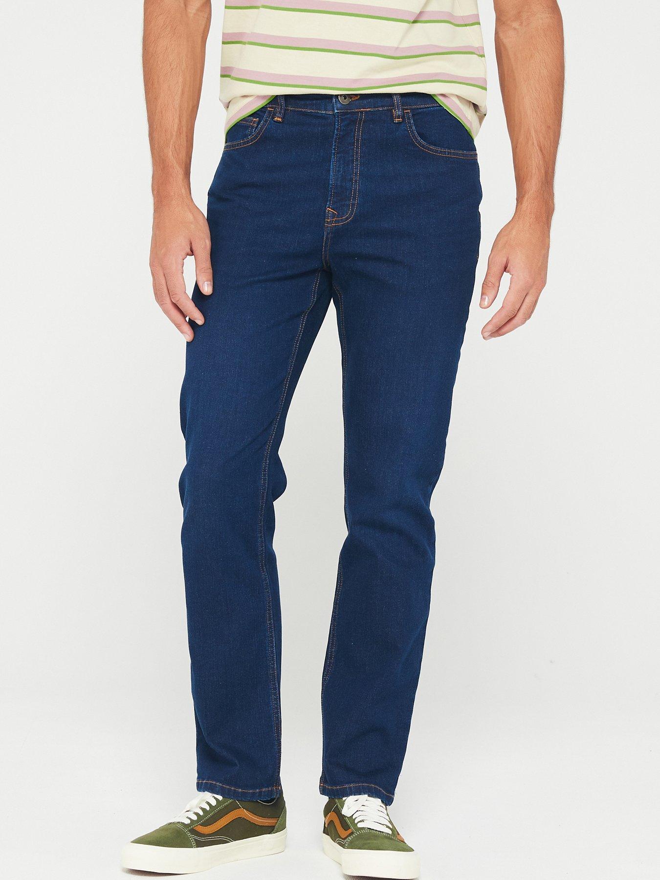 undefined Straight Jeans with Stretch - Dark Wash