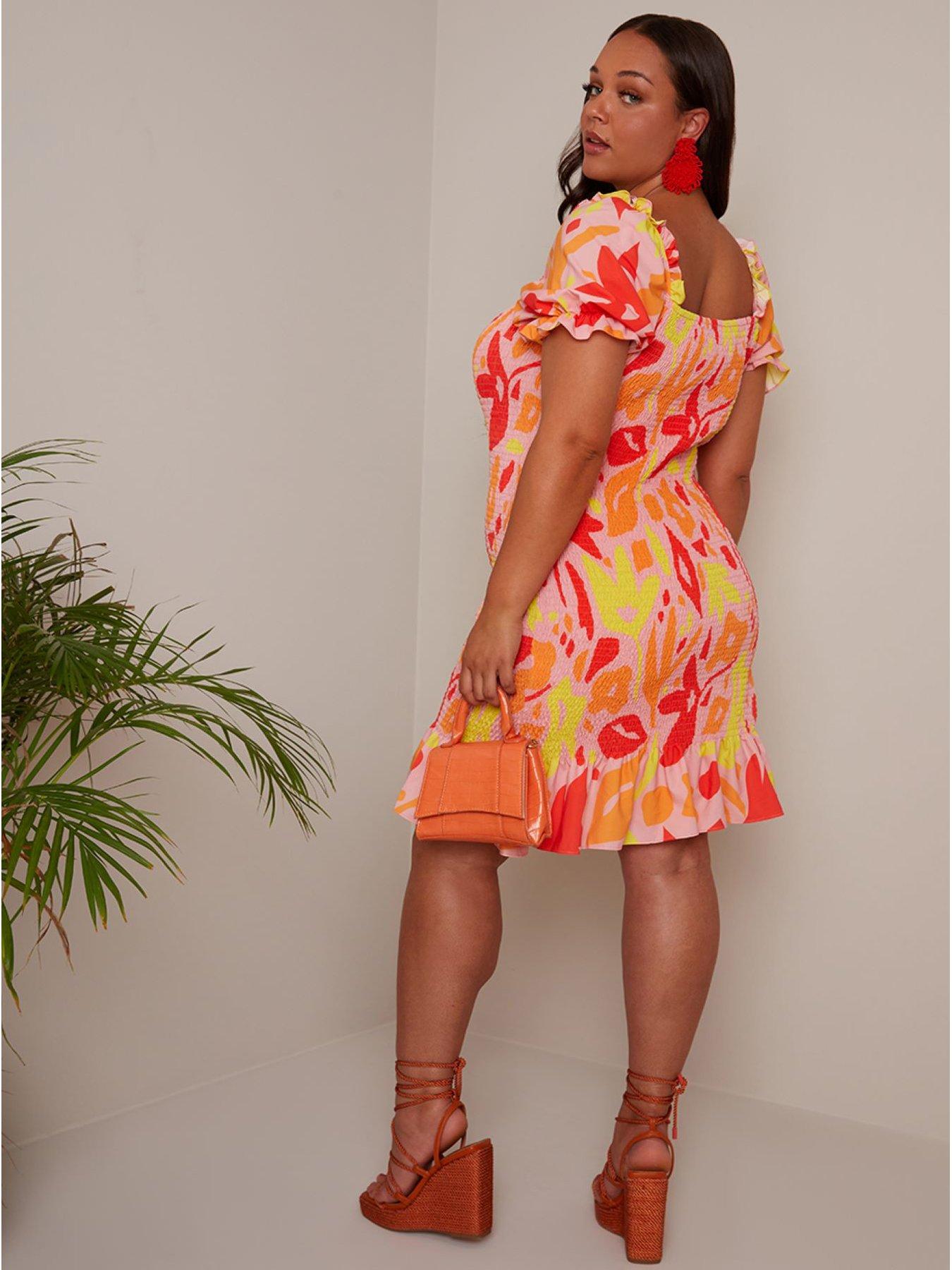 Chi chi outlet curve flora dress