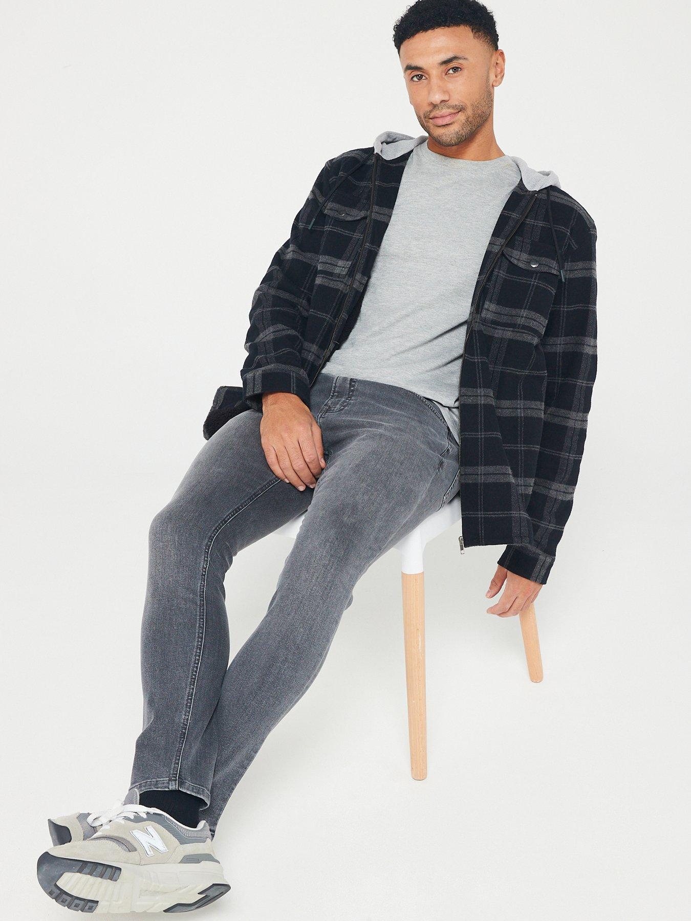 Image 5 of 6 of The Very Collection Mens Slim Stretch Jeans - Grey Wash