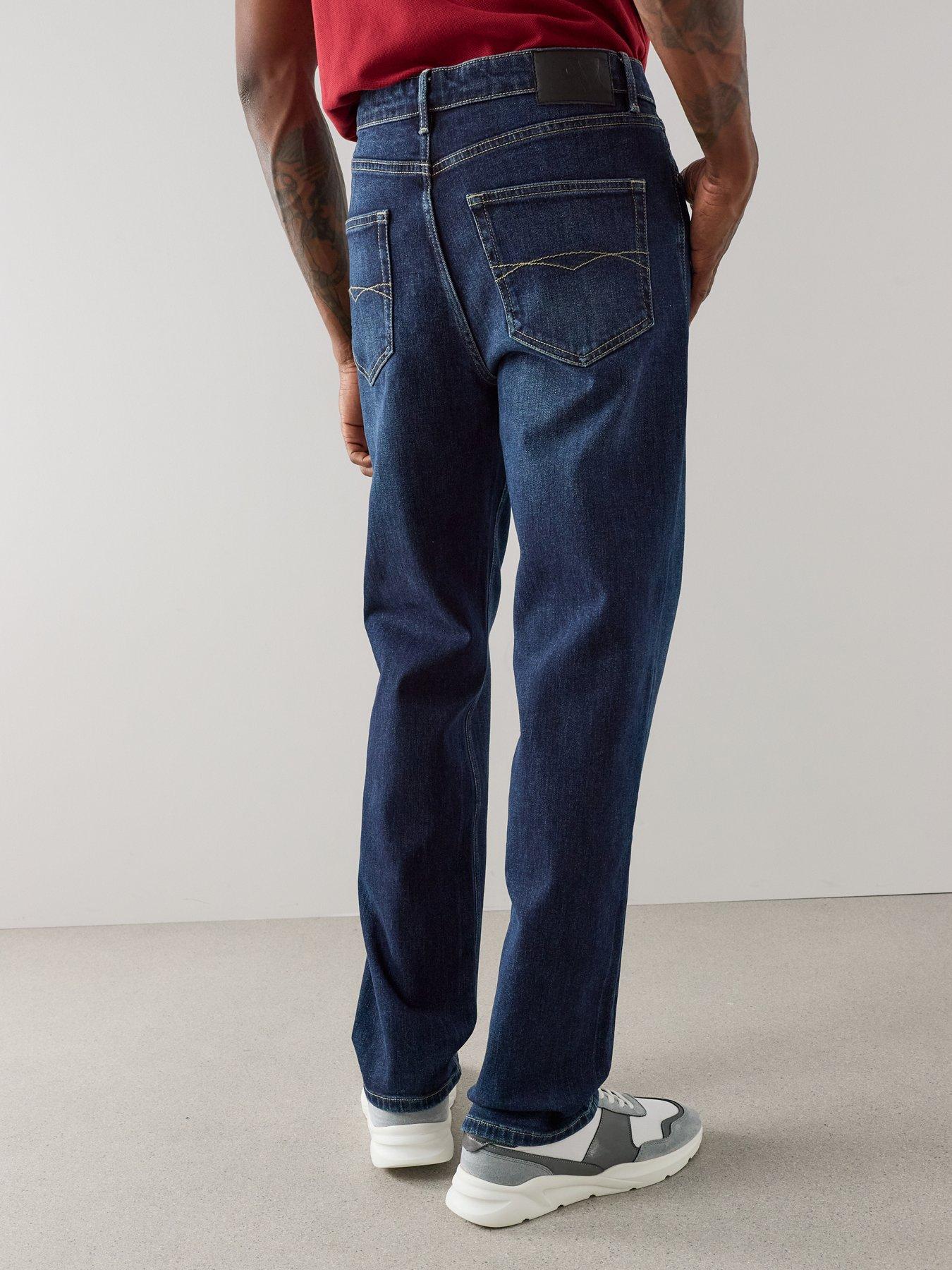 Image 2 of 7 of The Very Collection Mens Straight Stretch Jeans - Dark Wash