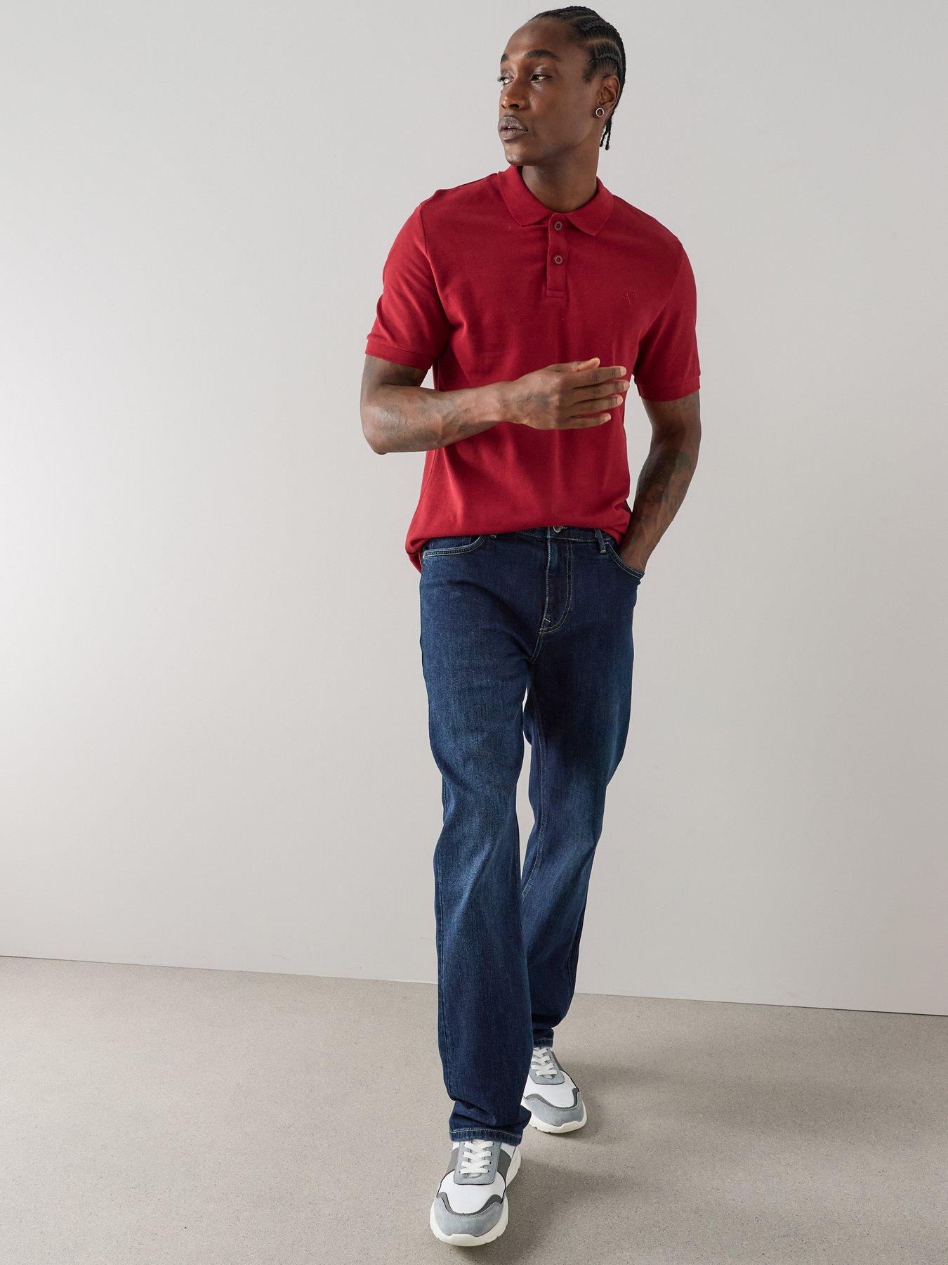 Image 3 of 7 of The Very Collection Mens Straight Stretch Jeans - Dark Wash