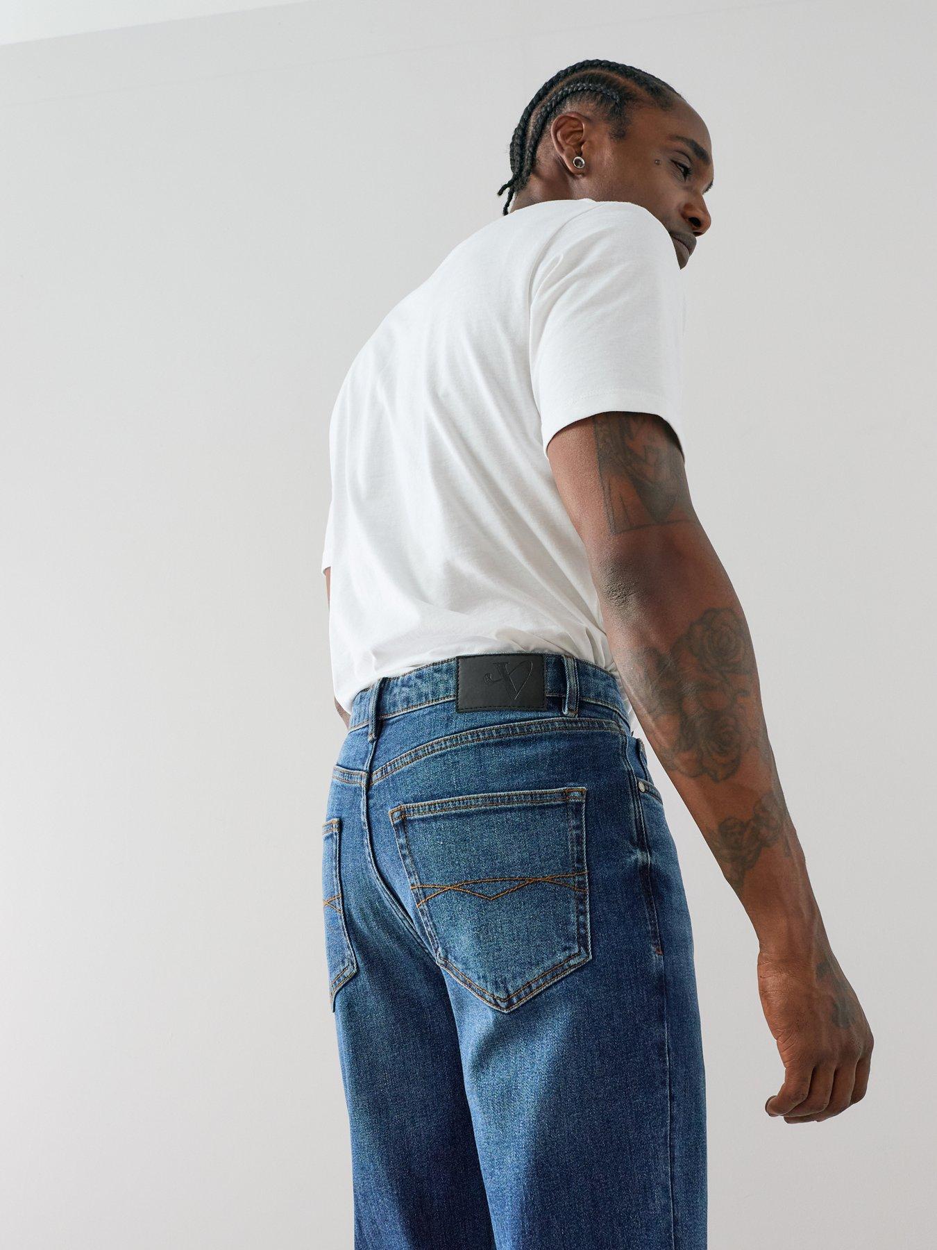 Image 4 of 7 of The Very Collection Mens Slim Stretch Jeans - Midi Wash