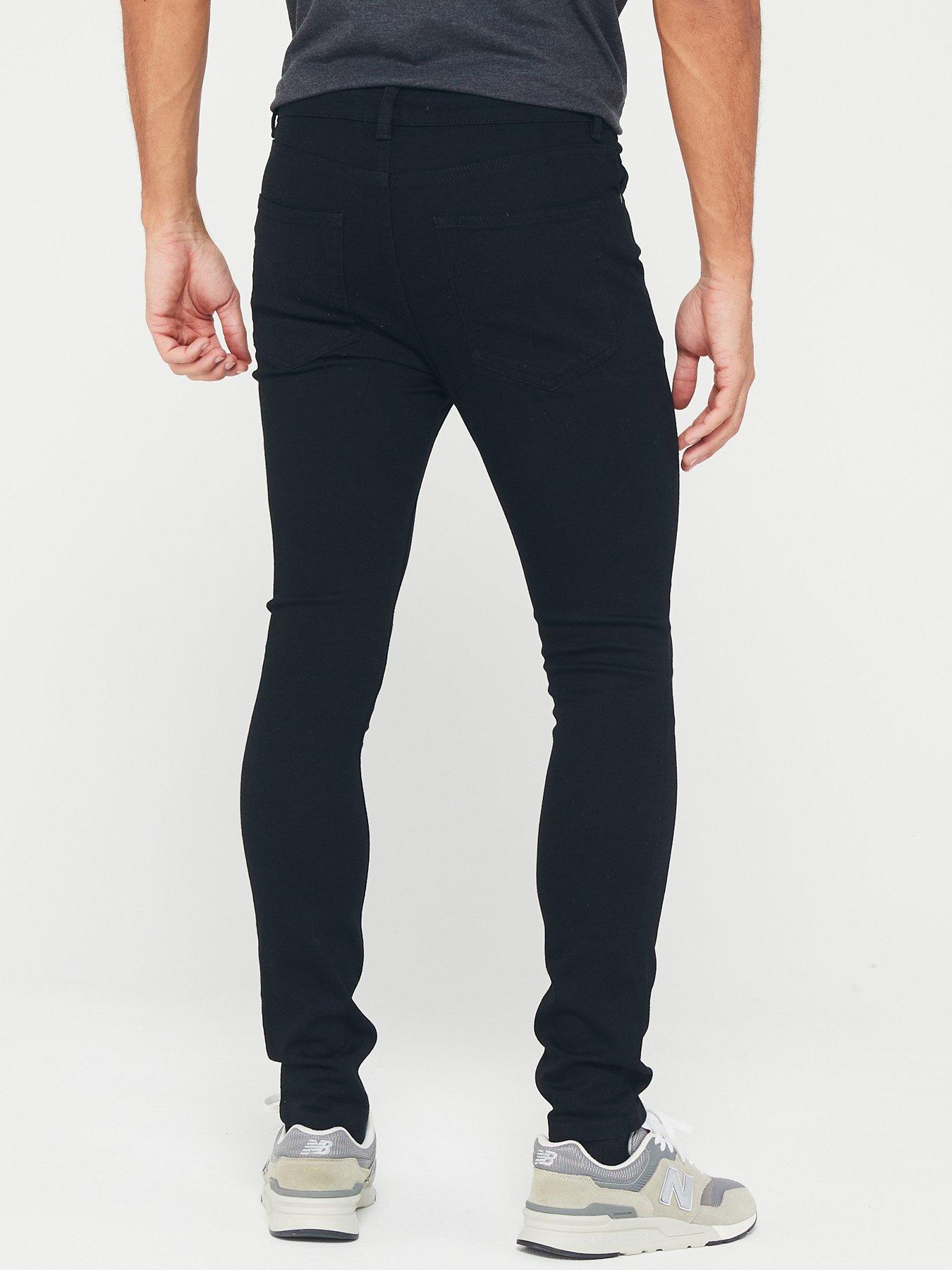  image of very-man-skinny-jeans-with-stretch-black