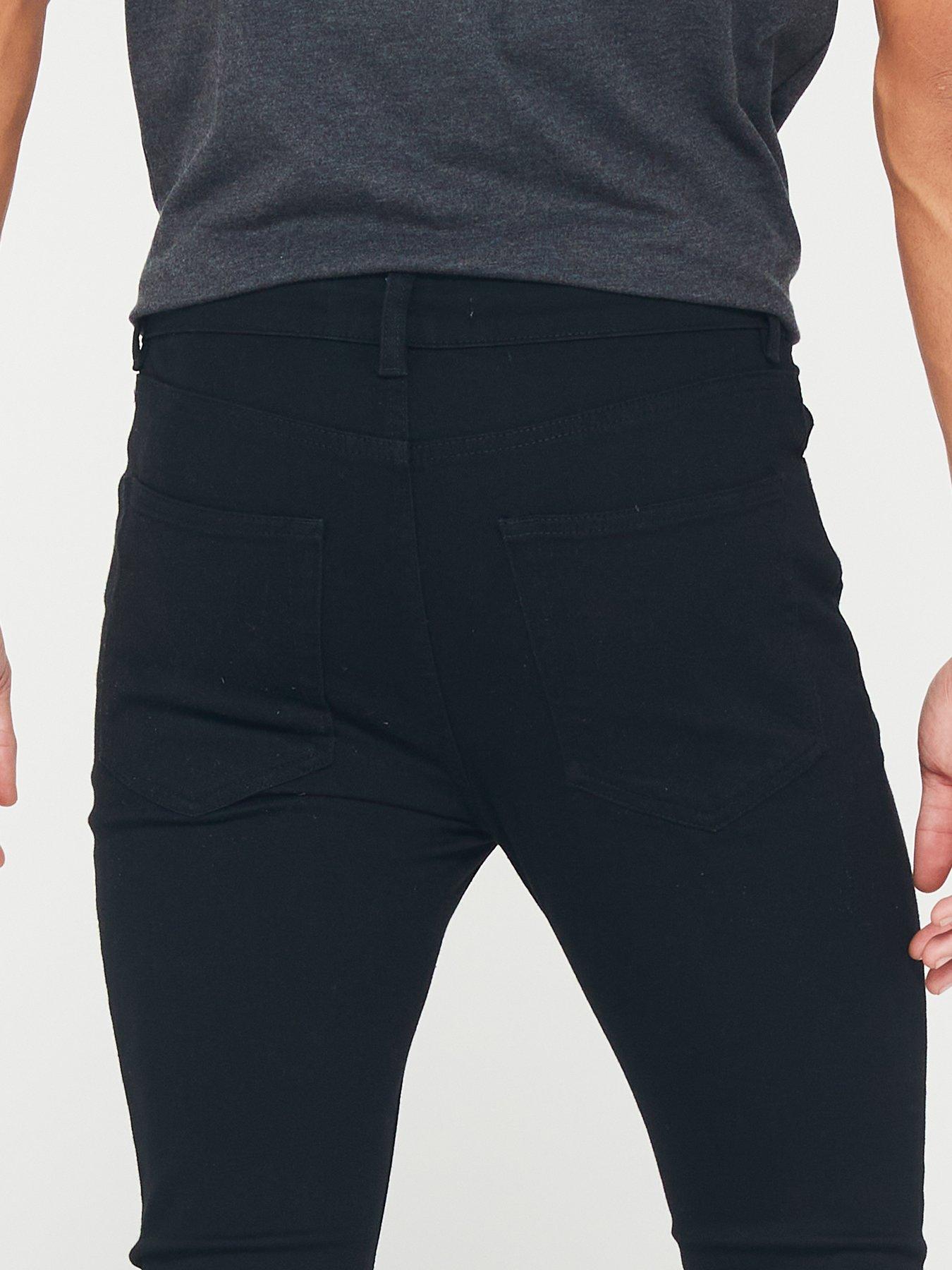  image of very-man-skinny-jeans-with-stretch-black