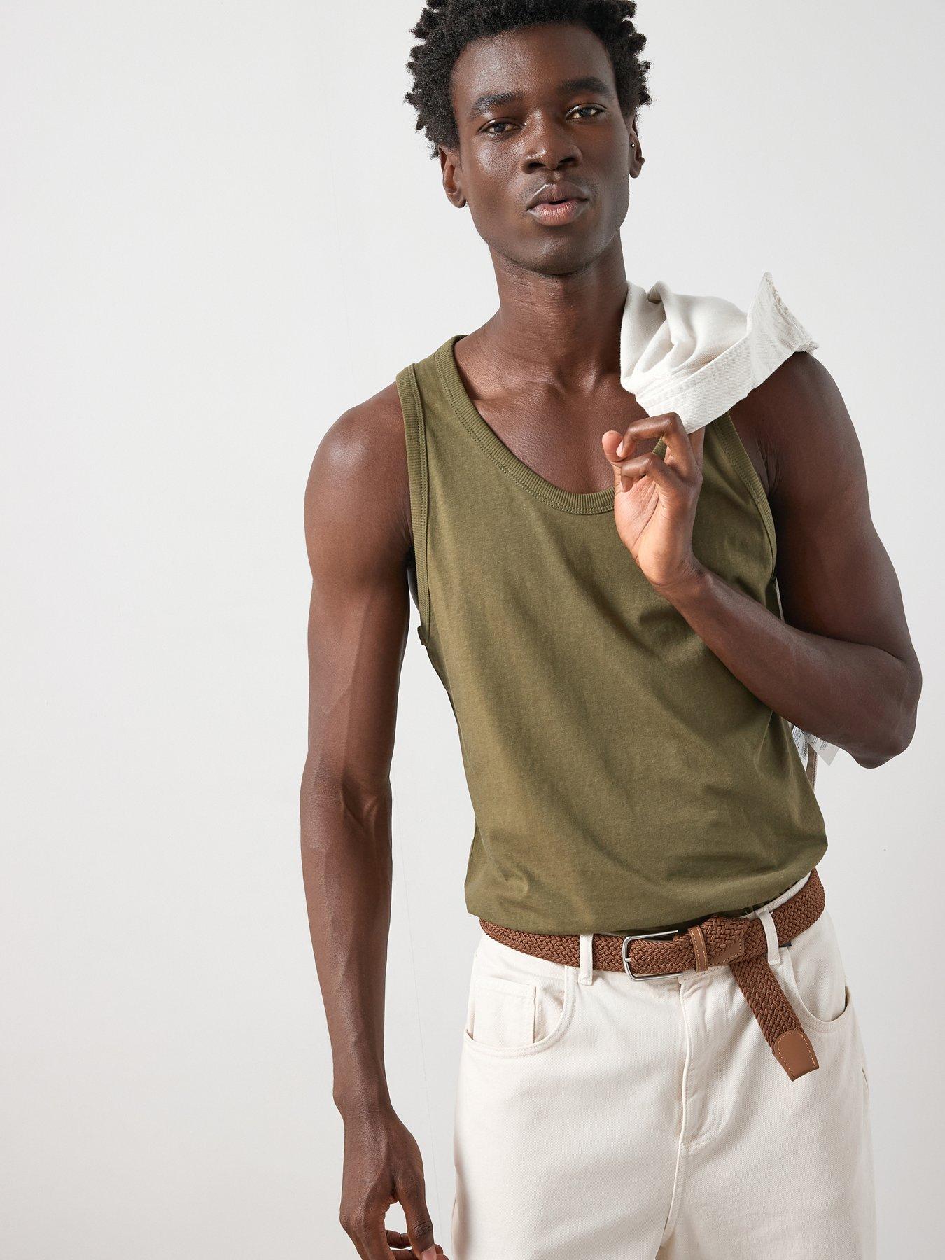 the-very-collection-pure-cotton-jersey-vest-khaki