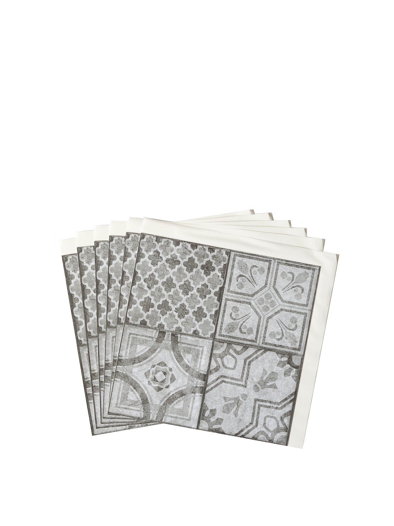 Image 1 of 6 of D-C-Fix Moroccan Style dc fix Self Adhesive Vinyl Wall Tiles -30.5cm x 30.5cm (pack 6 tiles = 0.56sqm)