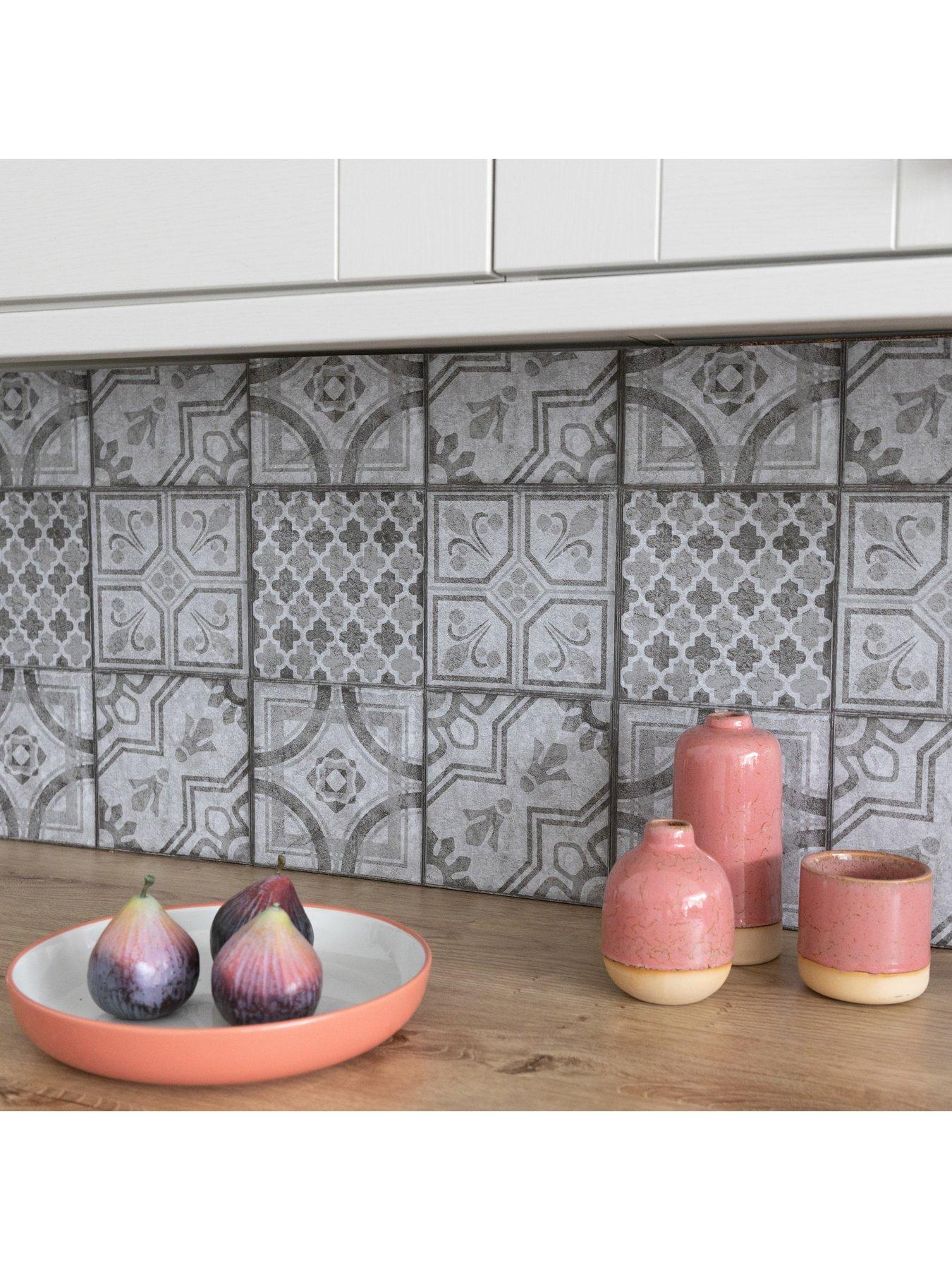 Image 3 of 6 of D-C-Fix Moroccan Style dc fix Self Adhesive Vinyl Wall Tiles -30.5cm x 30.5cm (pack 6 tiles = 0.56sqm)