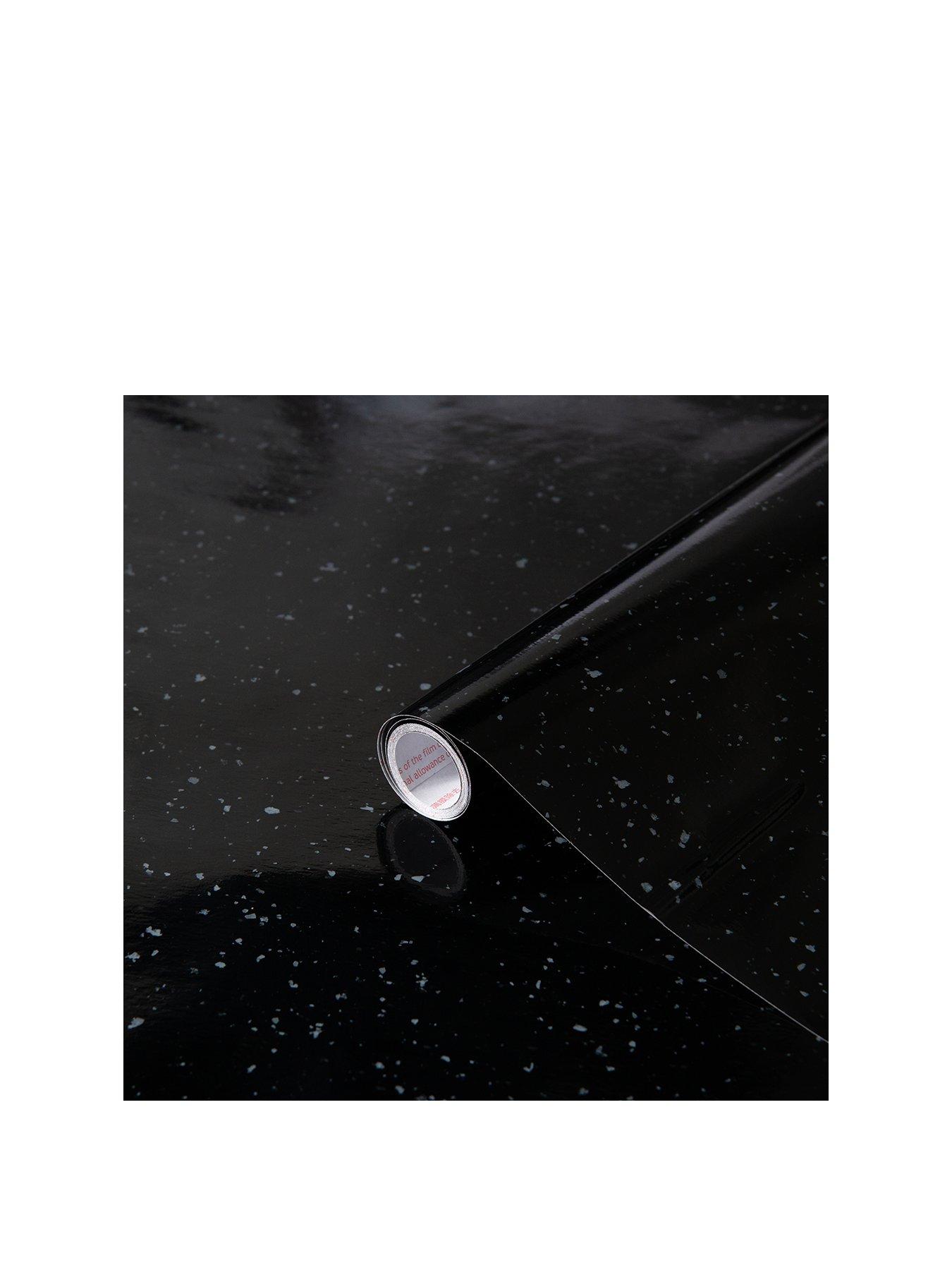  image of d-c-fix-black-granite-quartz-self-adhesive-vinyl-wrap-film-ndash-contains-one-90-x-210-cm-roll