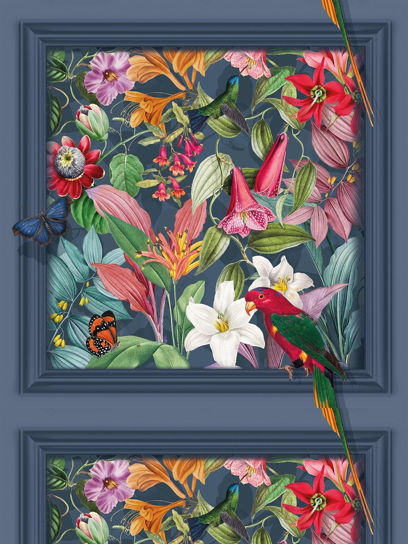  image of fresco-tropical-paradise-panel-wallpaper