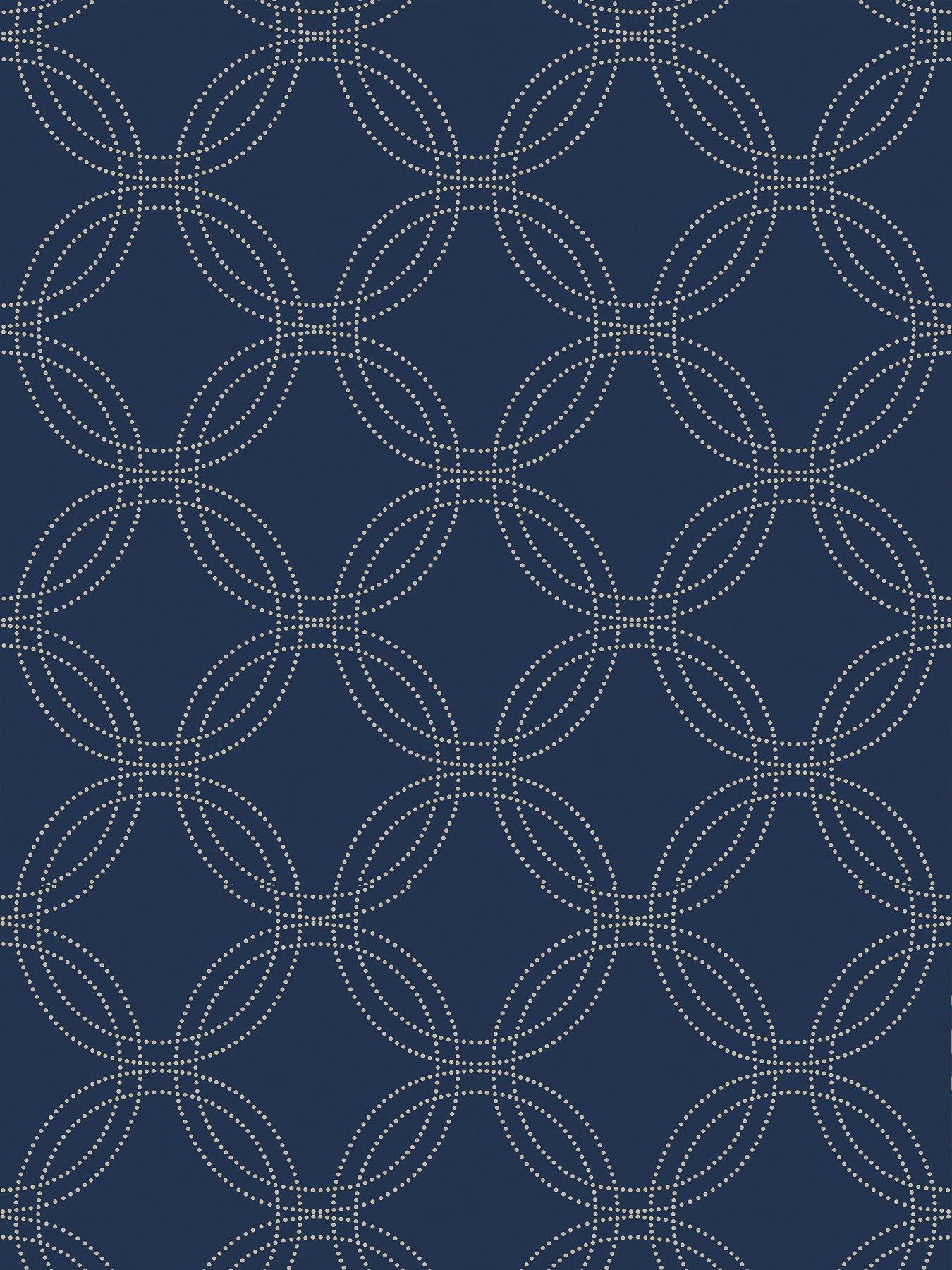 image of superfresco-easy-serpentine-geo-wallpaper-navygold