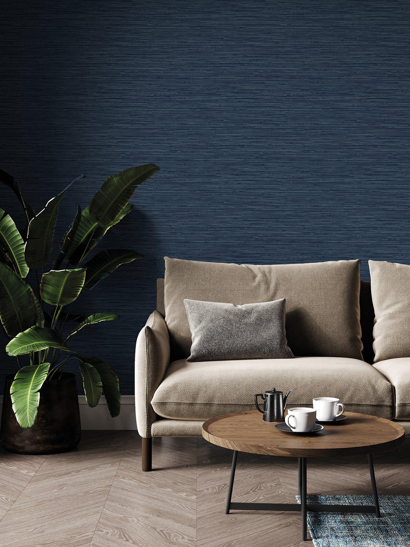 Superfresco Easy Serenity Plain Wallpaper - Navy
