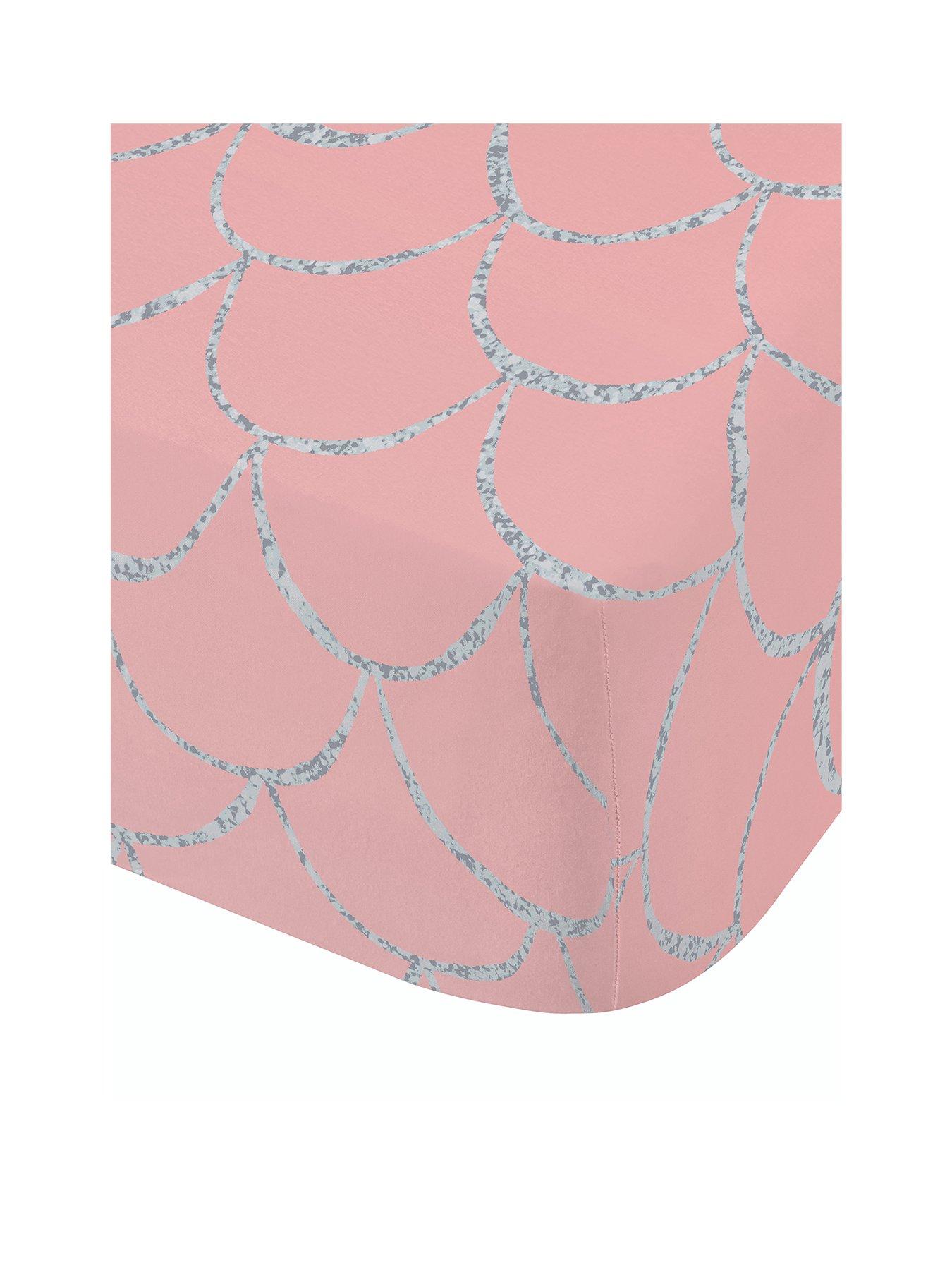  image of catherine-lansfield-mermaid-pink-fitted-sheet