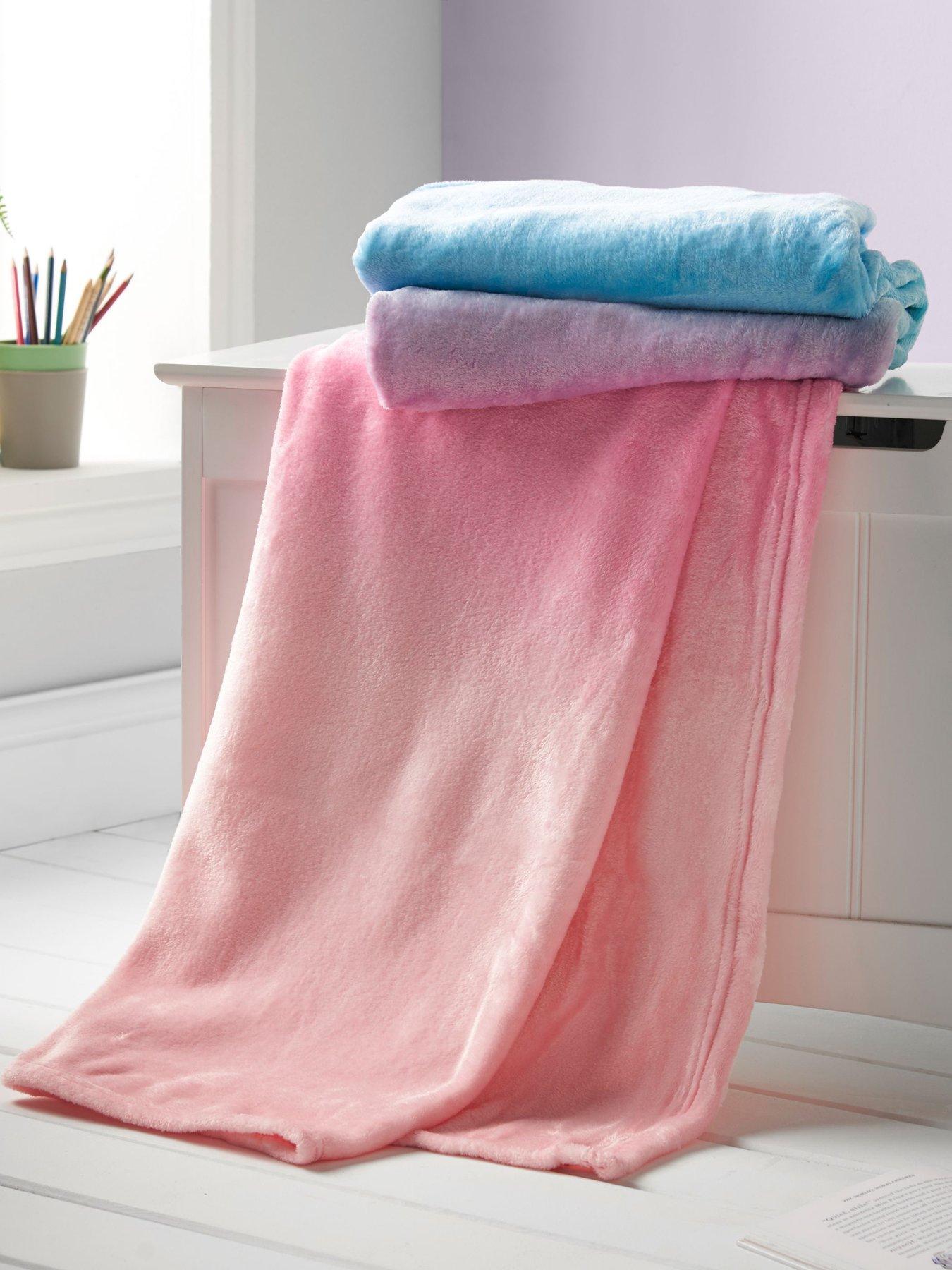 undefined Mermaid Soft Cosy Fleece Throw - Pink