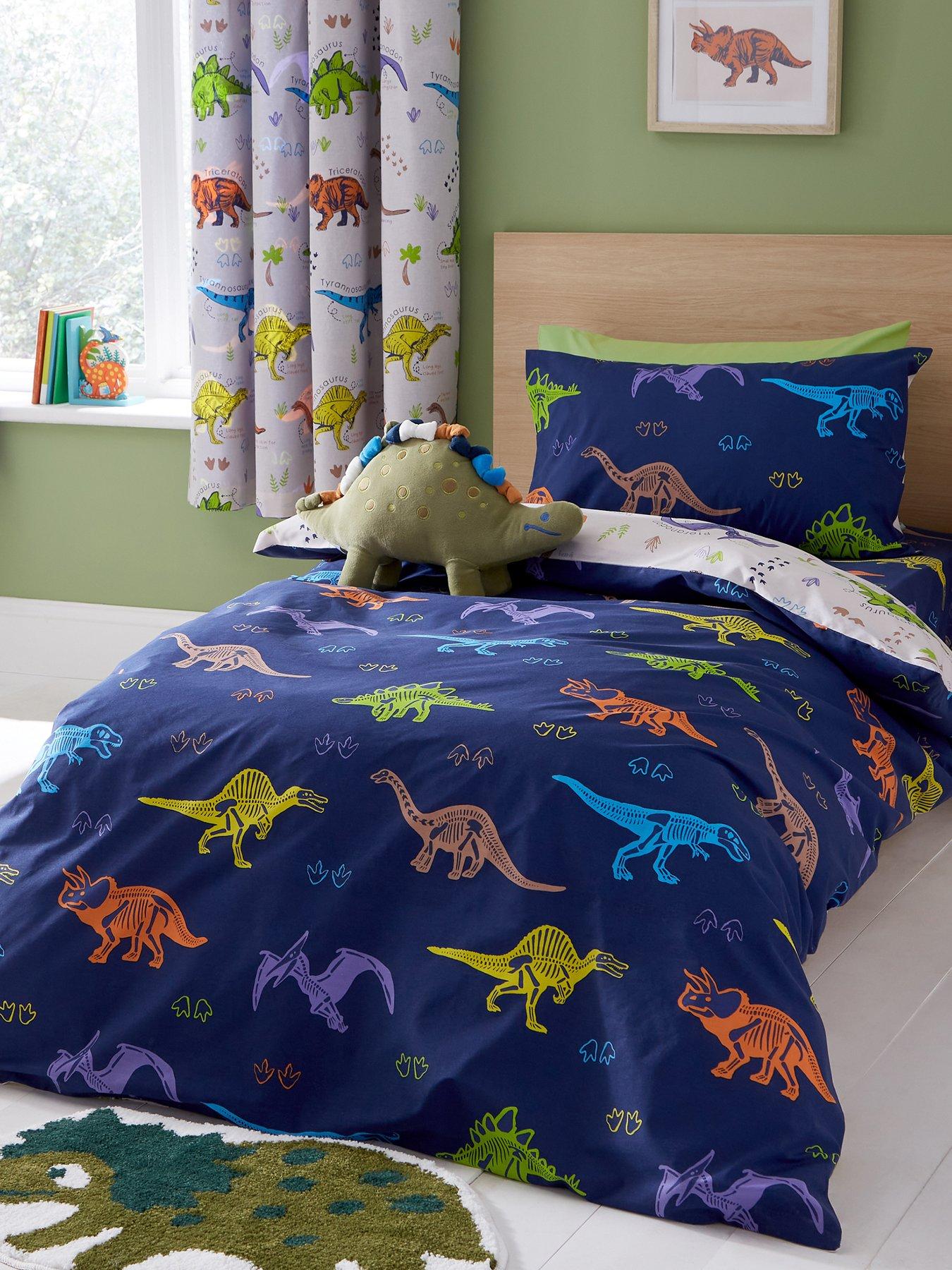 Catherine Lansfield Prehistoric Dinosaurs Natural Duvet Cover Set littlewoods