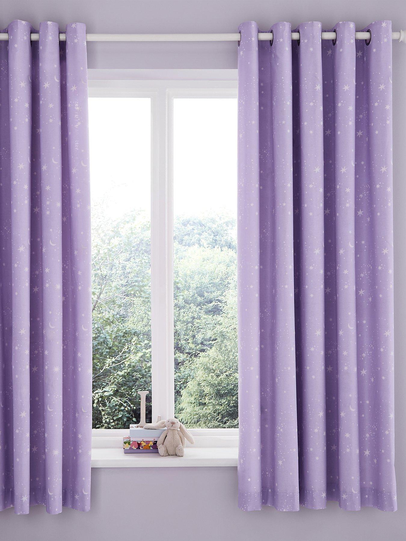 Image 2 of 5 of Catherine Lansfield Dancing Fairies Reversible Eyelet Curtains W168xD183cm(W66xD72inches)