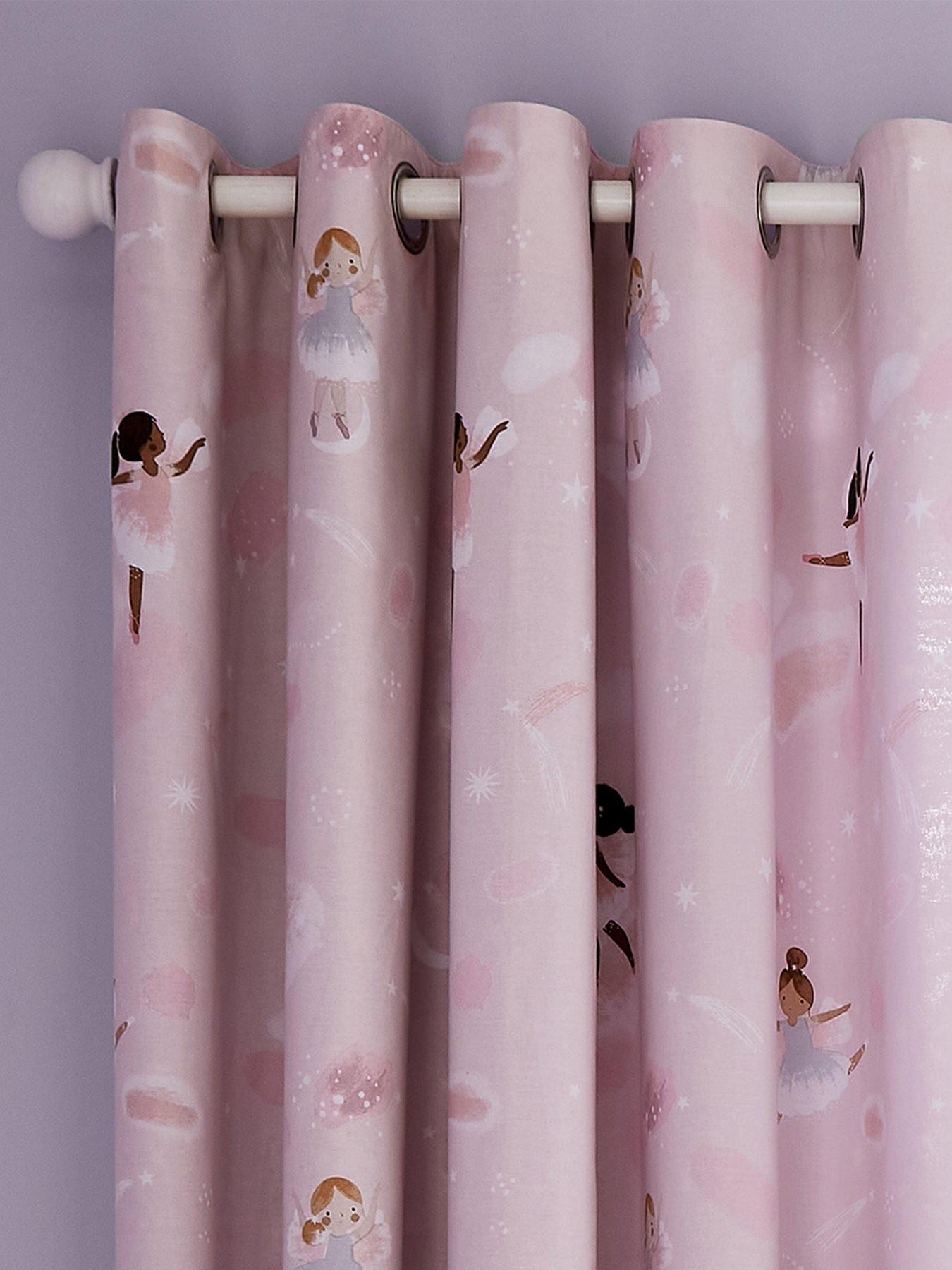 Image 3 of 5 of Catherine Lansfield Dancing Fairies Reversible Eyelet Curtains W168xD183cm(W66xD72inches)